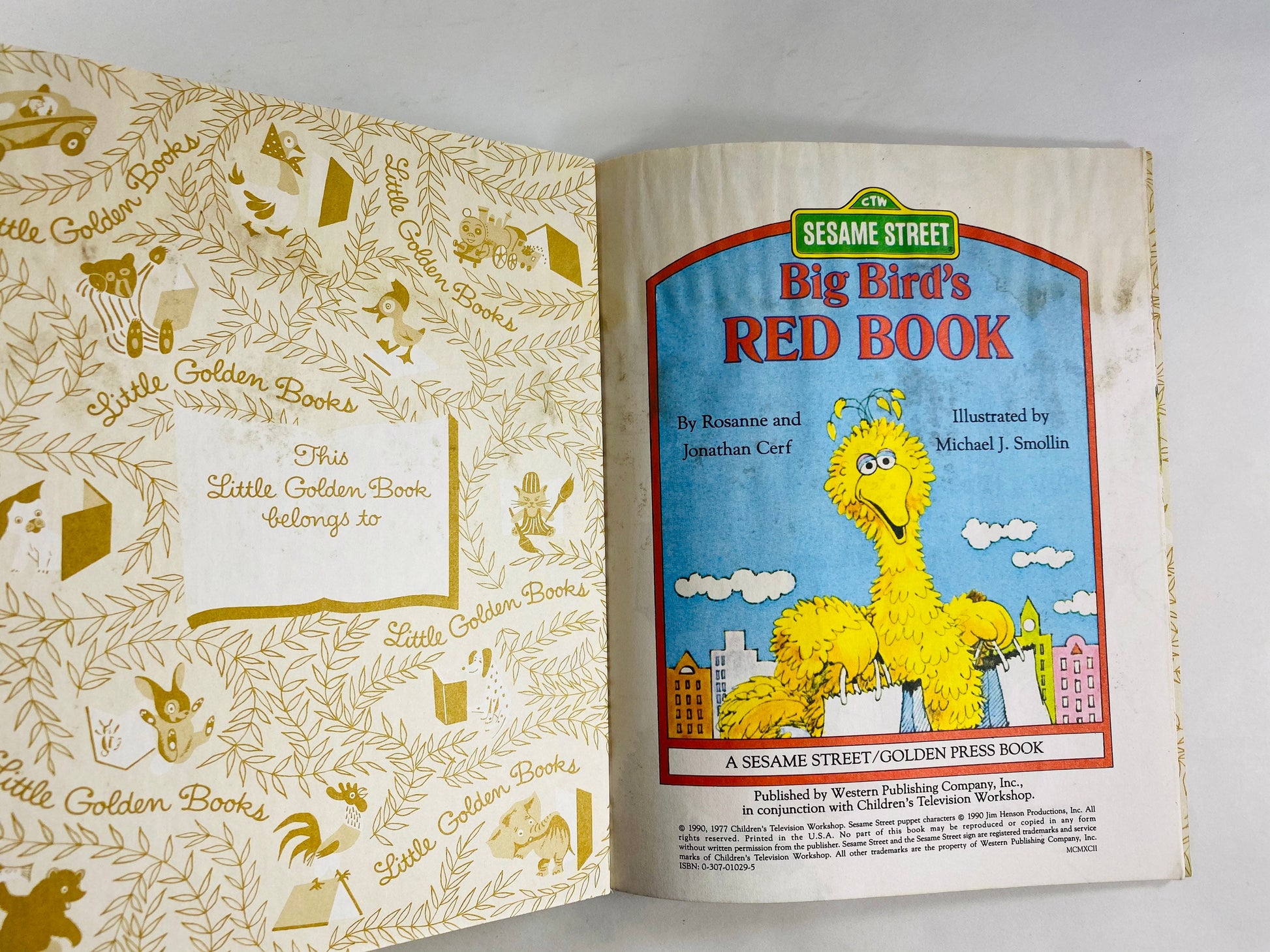 Sesame Street vintage Little Golden Books. Bert and Ernie Puppy Love, Oscar the Grouch, Big Bird, Tickle Me Elmo. 1990s