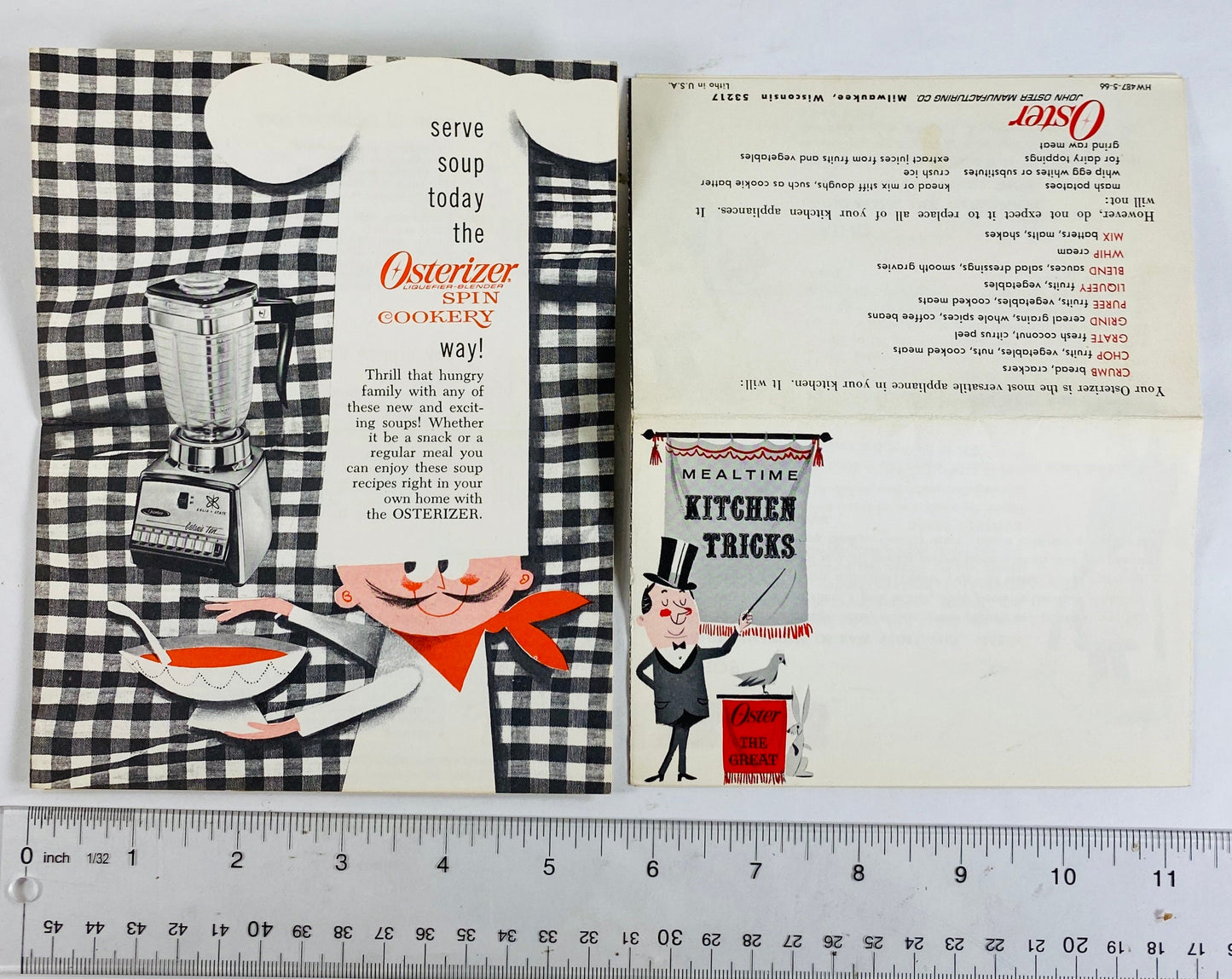 1967 Oster ORIGINAL Vintage booklets and recipes. Retro blender kitchen tricks, do's & don'ts spin cookery. 1960s lot