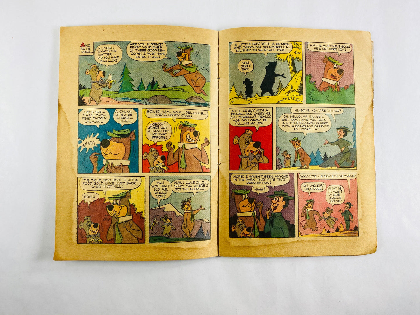 1966 March of Comics Yogi Bear 291 full color promotional Giveaway from Foley's Department Store in Houston Texas. Vintage Hanna Barbera