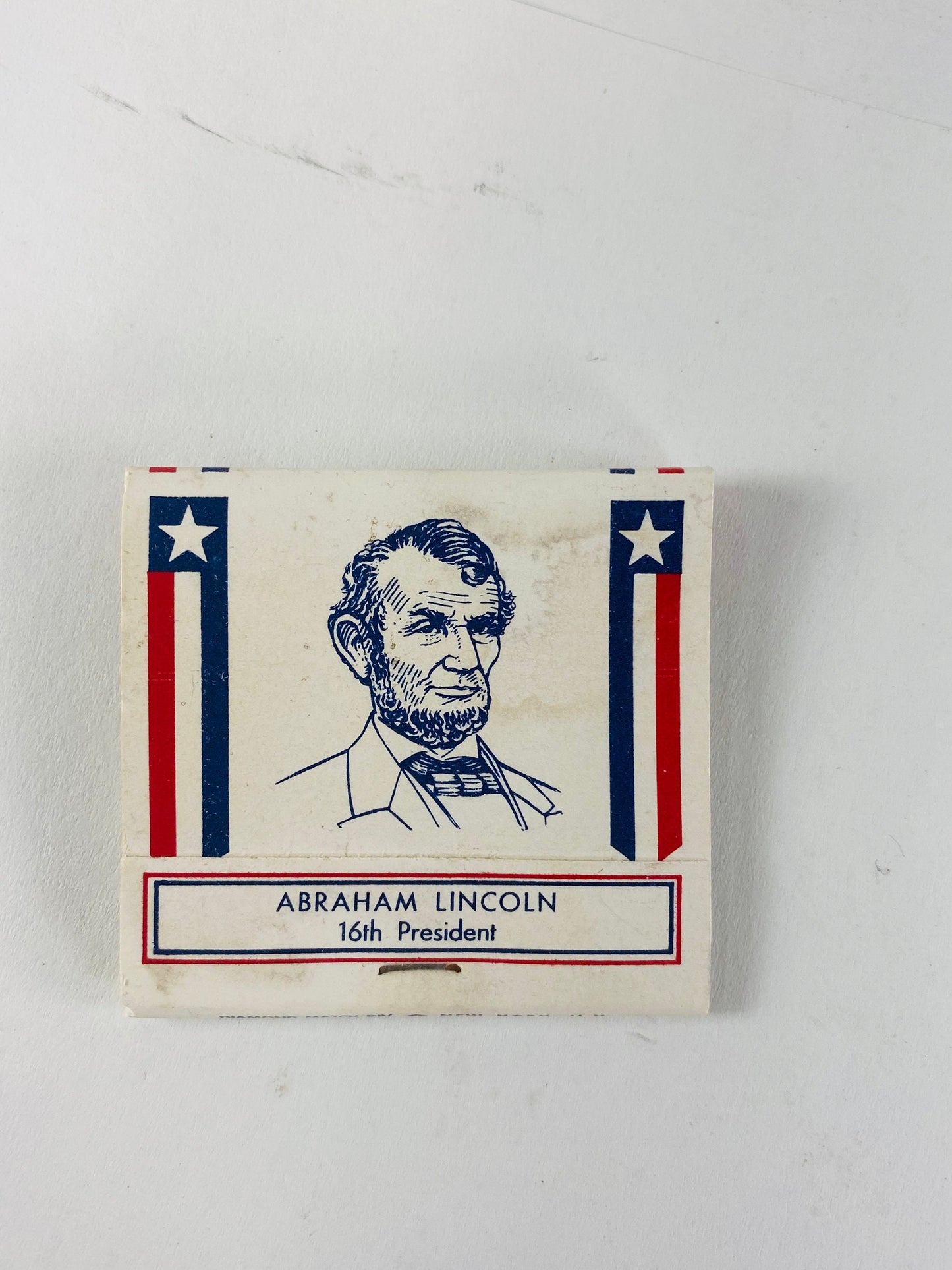 1960 Vintage United States Presidents Matchbox Matches made in the US Petite cardboard home office decor Lincoln Grant Coolidge LBJ Taft JFK