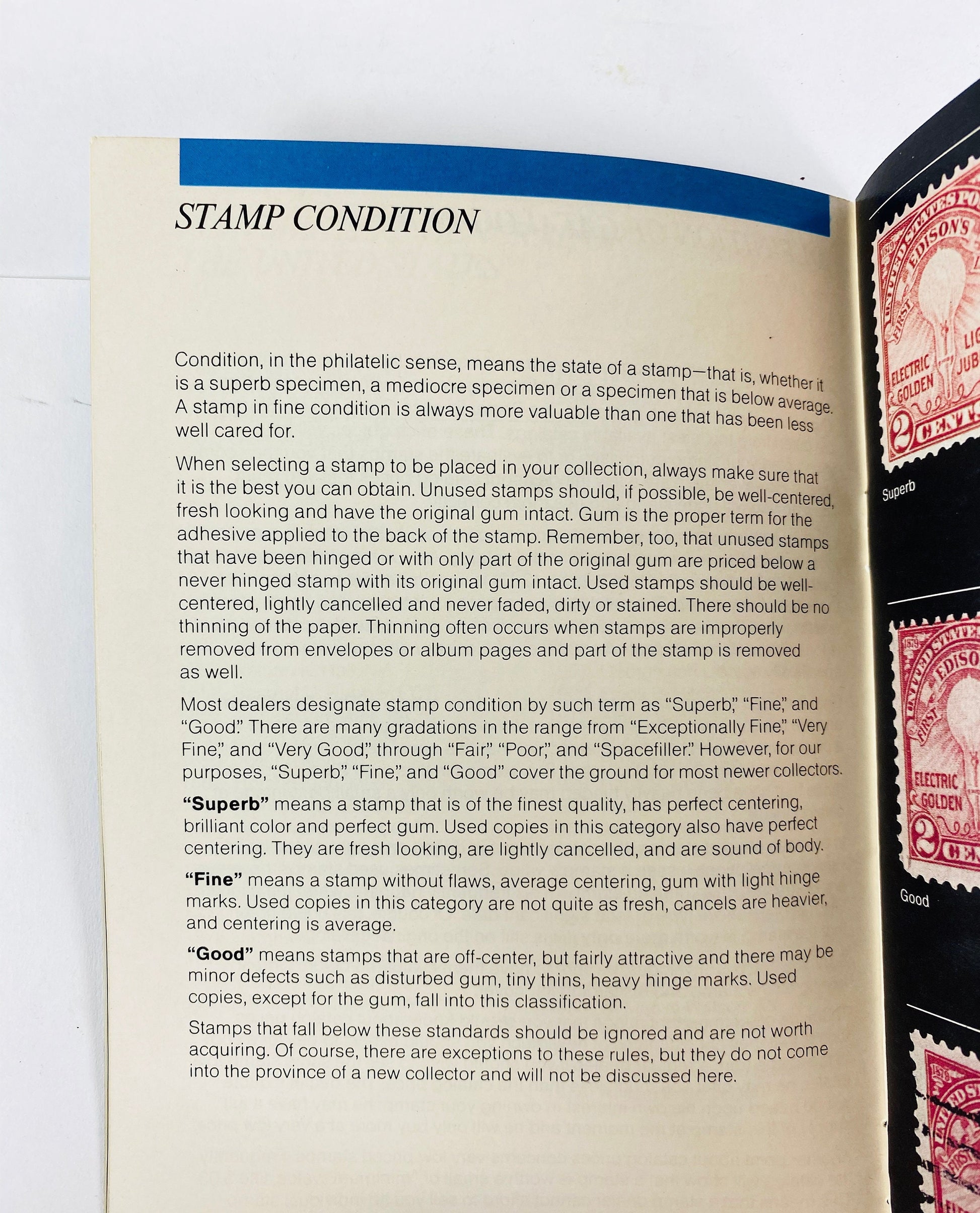 US Postal Service Postage Stamp Introduction to Stamp Collecting. Vintage booklet Post Office circa 1983. Philatelic Gift Collector. Gift