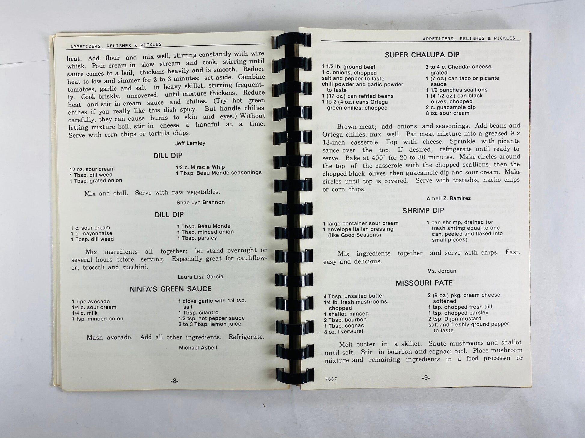 Fire Up for Cooking! Vintage St George Episcopal School Cookbook circa 1987. Dill dip, Ninfa's Green Sauce, Shrimp Dip, Missouri Pate,