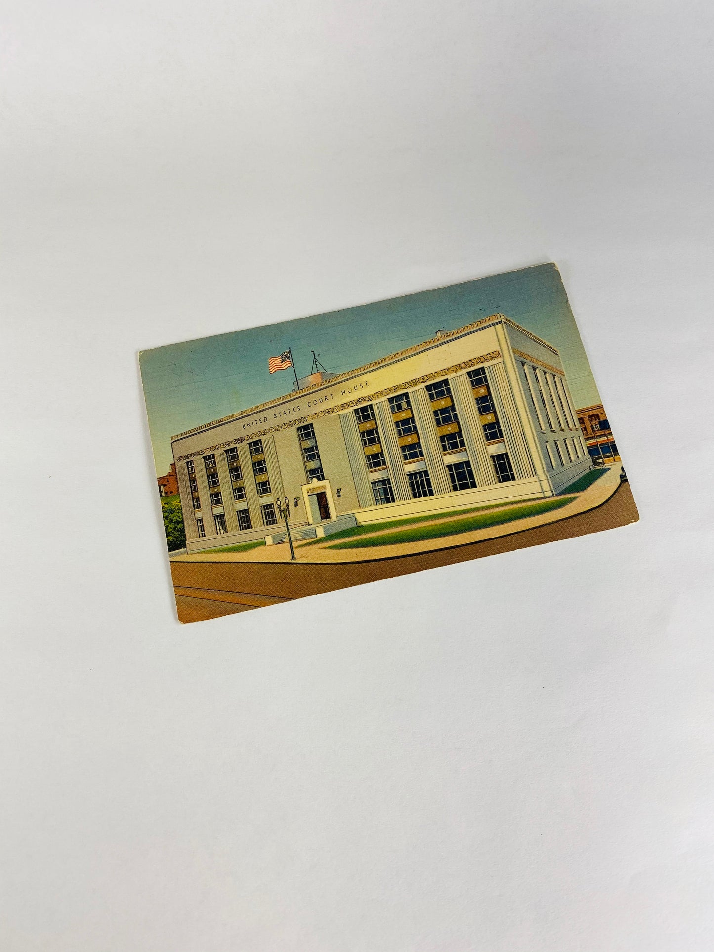 Texas 1950s Vintage linen postcards Houston, Beaumont, Port Arthur, Midland, Dallas, El Paso, Spring, Monahans Odessa Post Office Courthouse