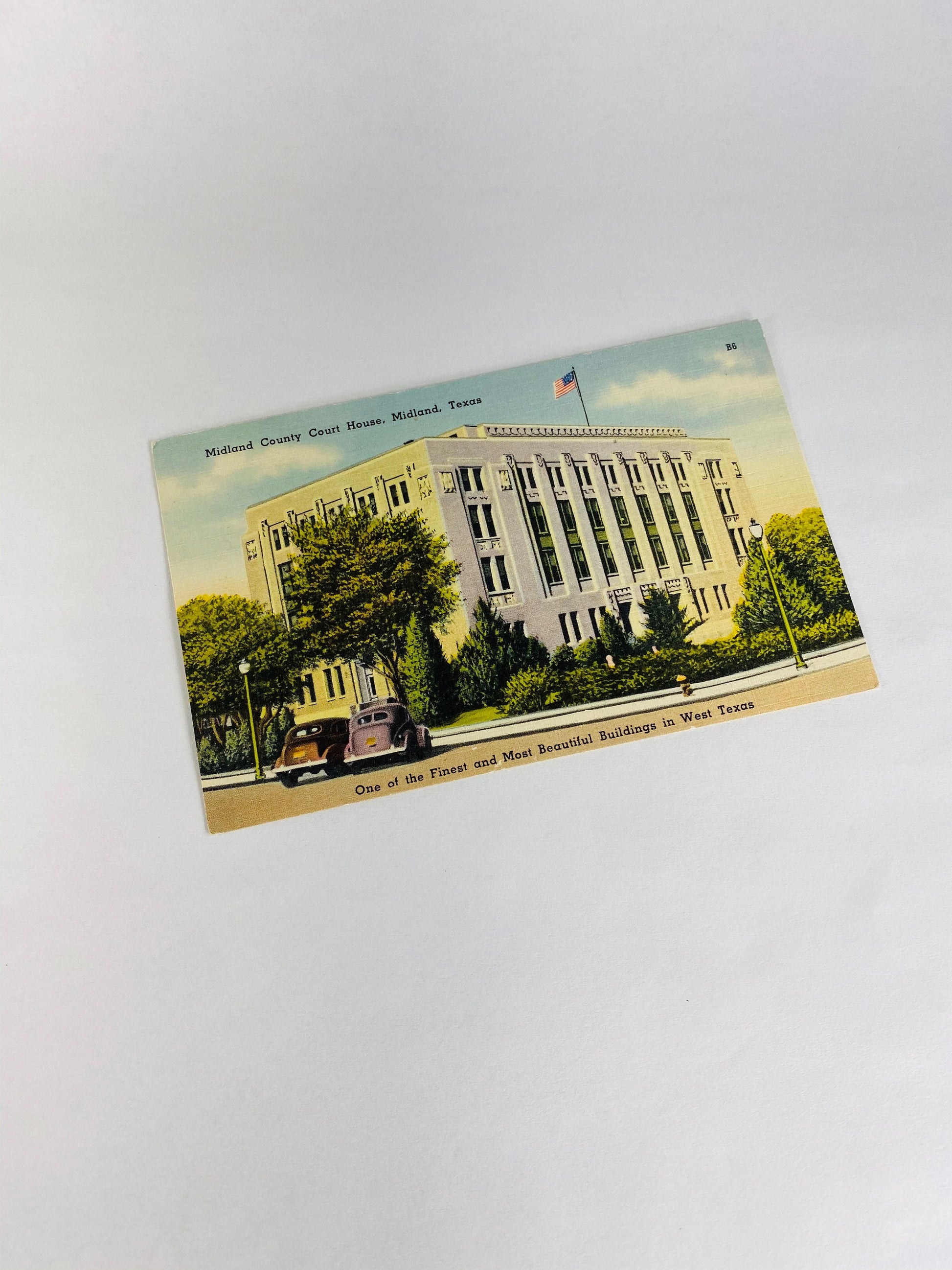 Texas 1950s Vintage linen postcards Houston, Beaumont, Port Arthur, Midland, Dallas, El Paso, Spring, Monahans Odessa Post Office Courthouse