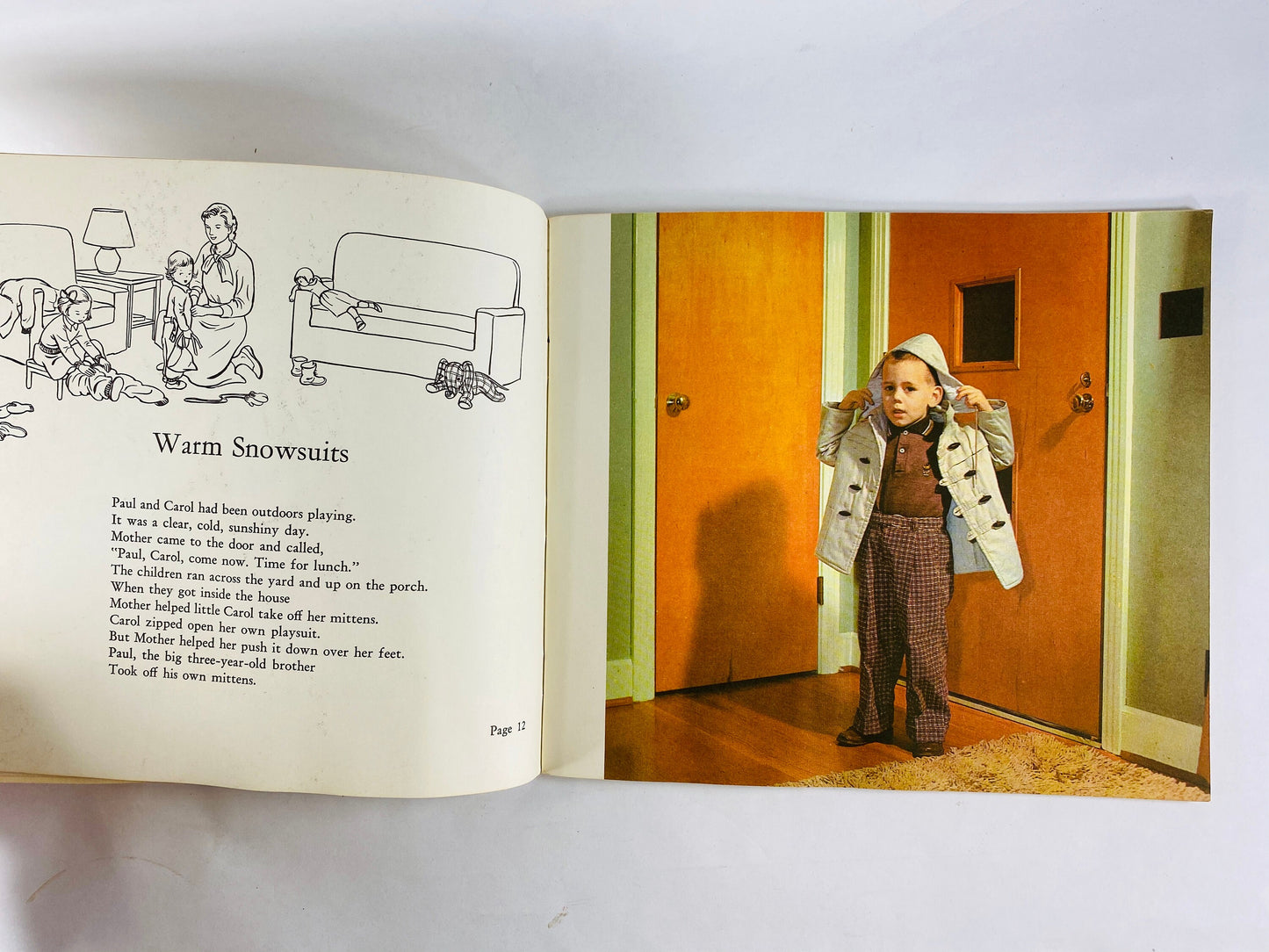 1959 Sunday School Church preschool Christian book lot My Book for Fall & Winter Maggie May Burrrow Vintage Christmas stocking stuffer Home