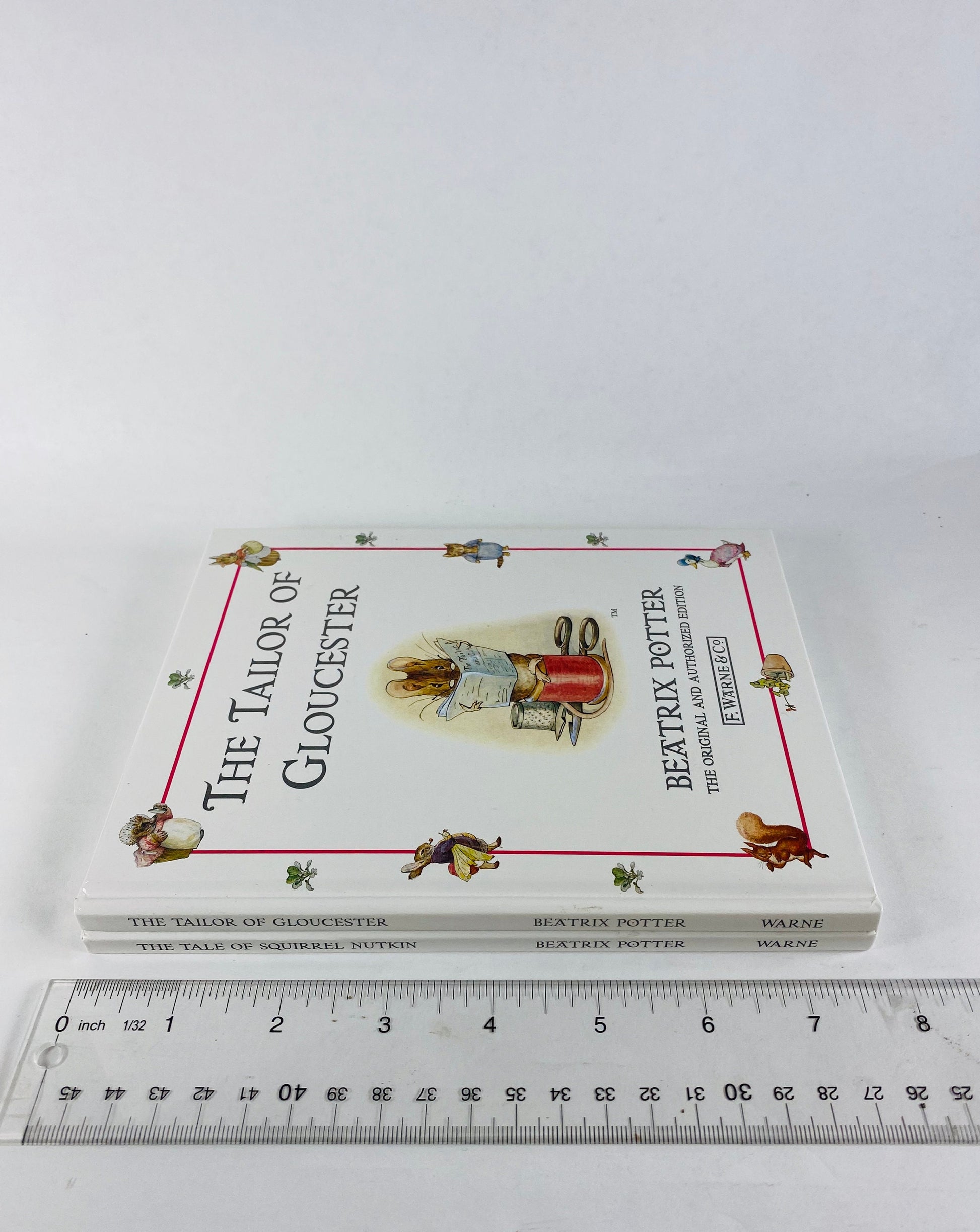 Vintage Beatrix Potter book Tale of Squirrel Nutkin, Tailor of Gloucester circa 1996. Tittle Mouse Tom Kitten.