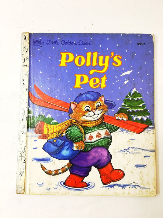 Polly's Pet Vintage Little Golden Book Circa 1984. 302-55. Lucille Hammond and illustrated by Amye Rosenberg. Gift under 10