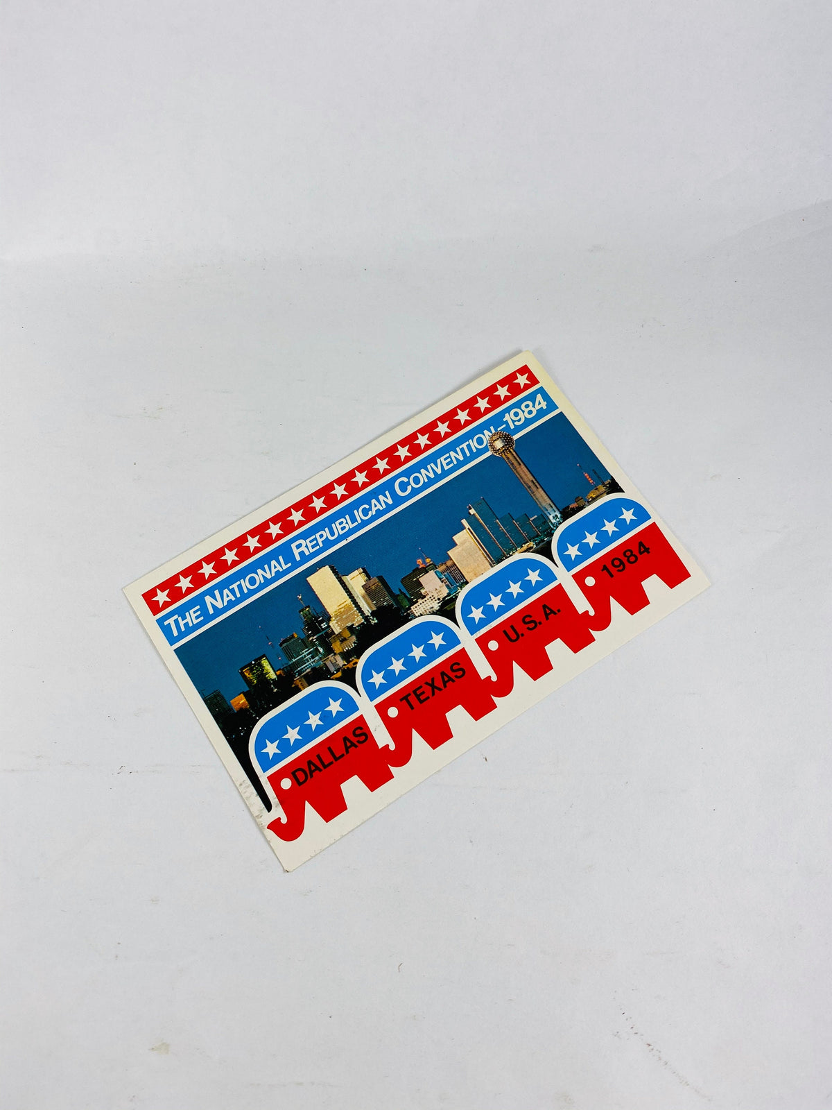 1984 Republican National Convention Reagan Bush vintage memorabilia Dallas Texas. Order of Business, envelopes, pamphlets, postcards ticket