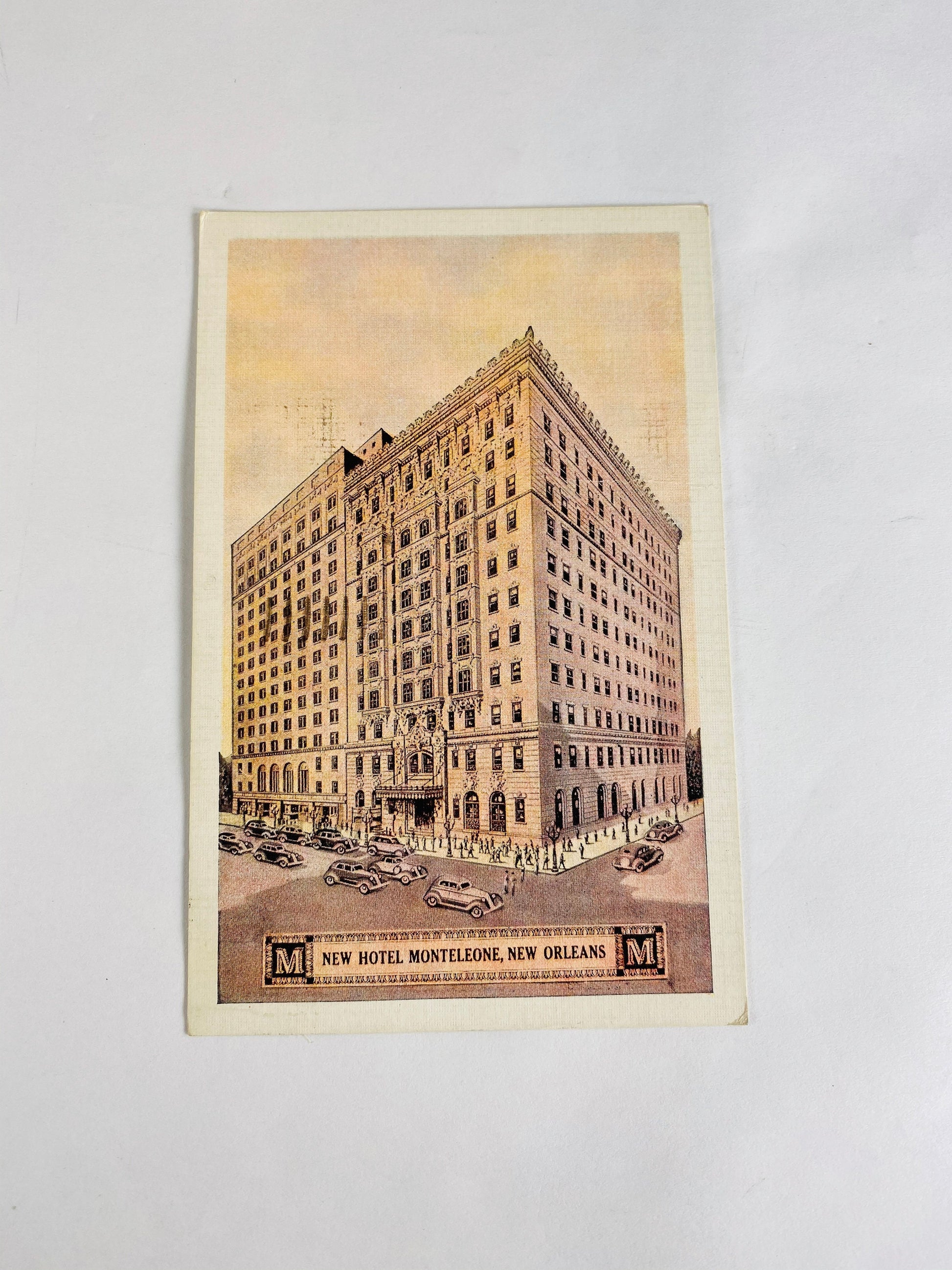 Vintage postcard Hotel New Yorker, New Orleans Monteleone, Del Rio Texas, Perdue University, Muskogee Oklahoma, Savoy Plaza NYC, Lubbock