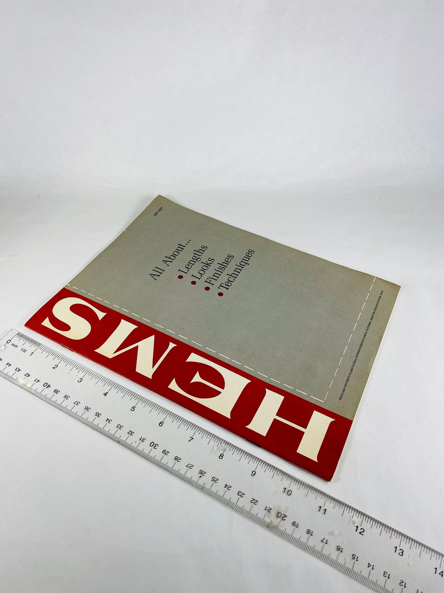 Hems by Roxanne Schnorr Texas A&M University Vintage booklet circa 1972. Collectible sewing book with techniques