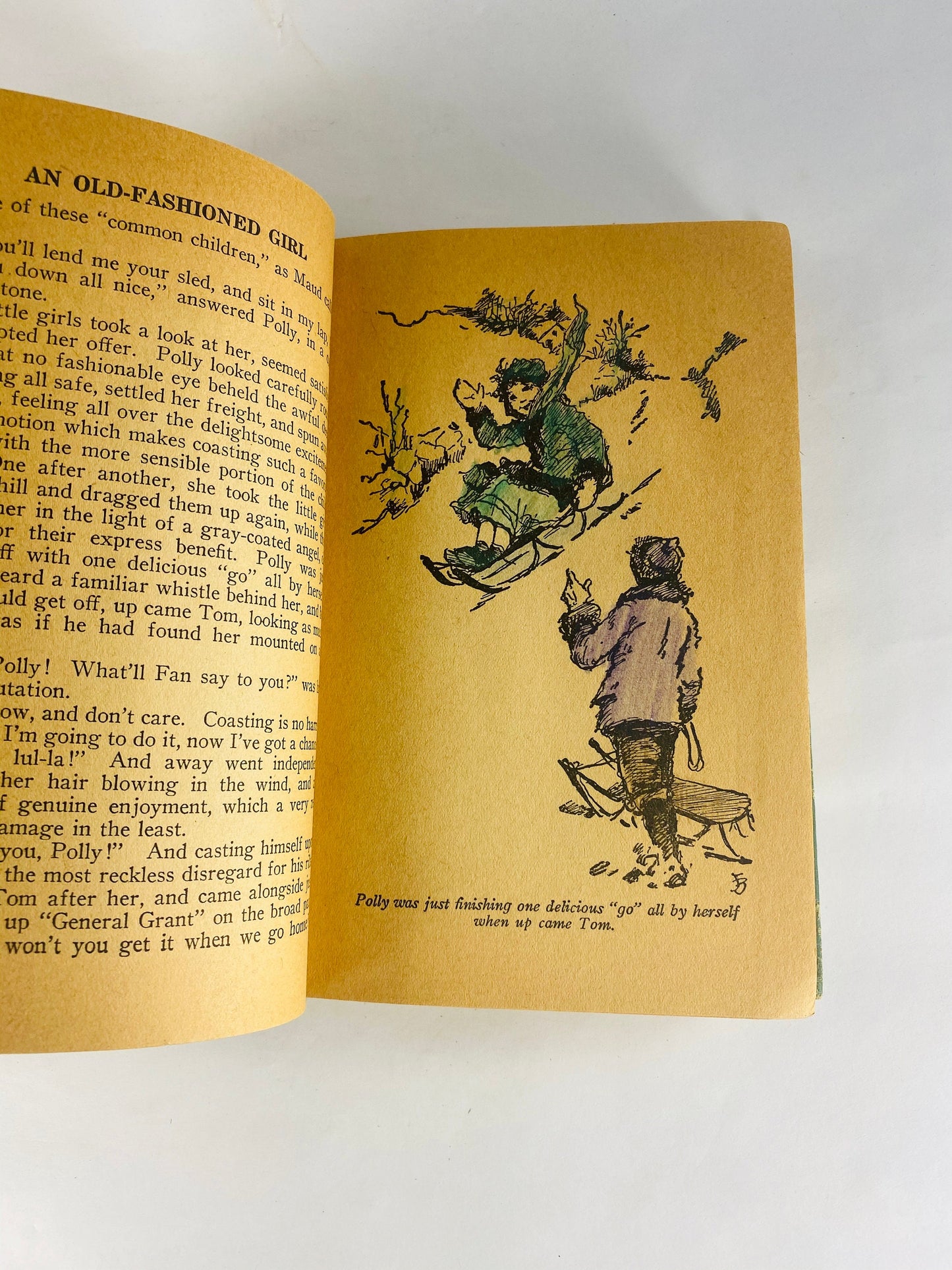 1928 Old Fashioned Girl by Louisa May Alcott EARLY PRINTING vintage book Story of Polly Milton, a country girl in the city. Poor Condition