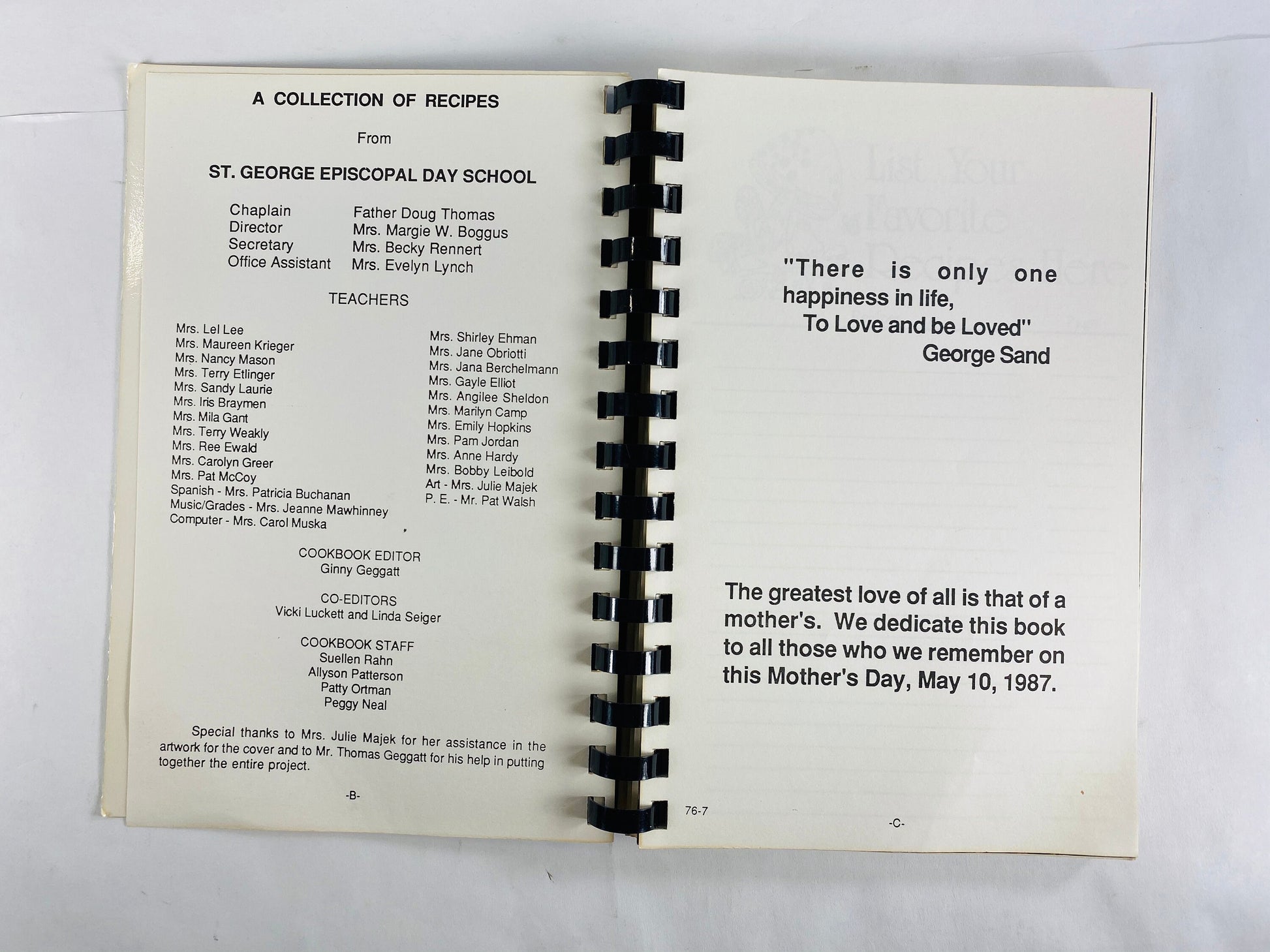 Fire Up for Cooking! Vintage St George Episcopal School Cookbook circa 1987. Dill dip, Ninfa's Green Sauce, Shrimp Dip, Missouri Pate,