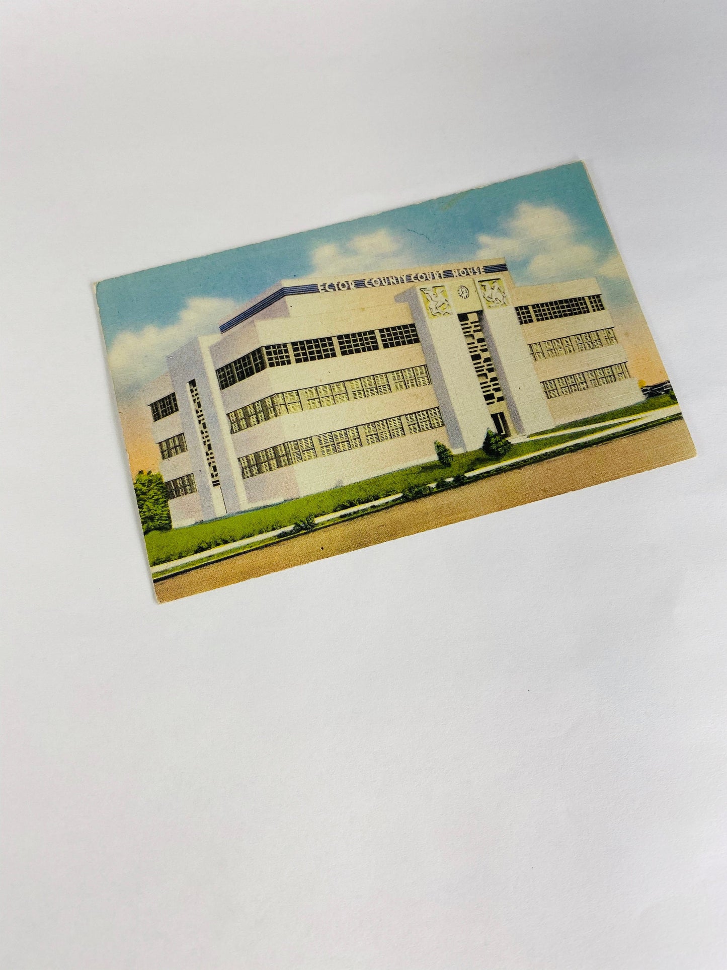 Texas 1950s Vintage linen postcards Houston, Beaumont, Port Arthur, Midland, Dallas, El Paso, Spring, Monahans Odessa Post Office Courthouse