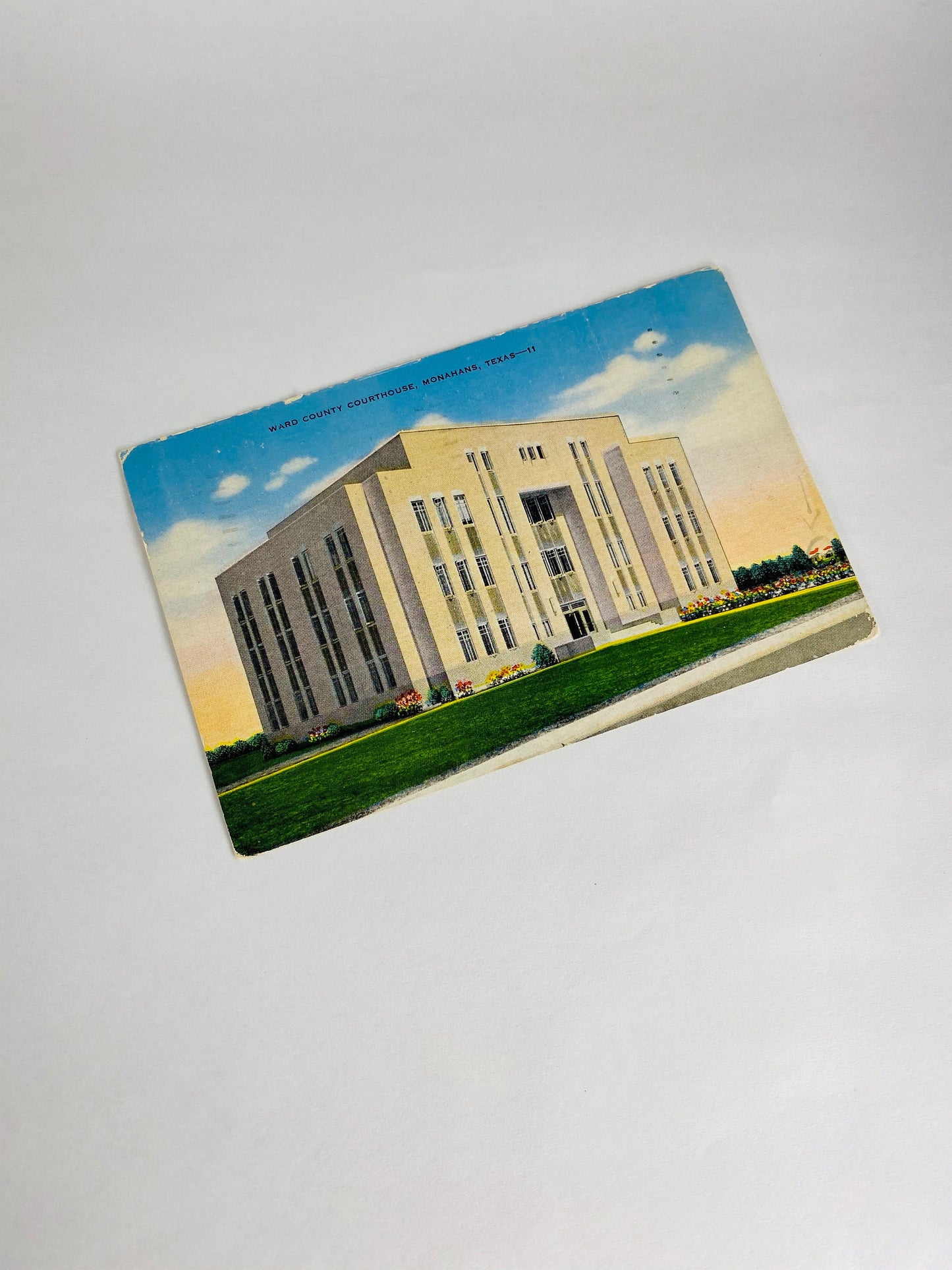 Texas 1950s Vintage linen postcards Houston, Beaumont, Port Arthur, Midland, Dallas, El Paso, Spring, Monahans Odessa Post Office Courthouse