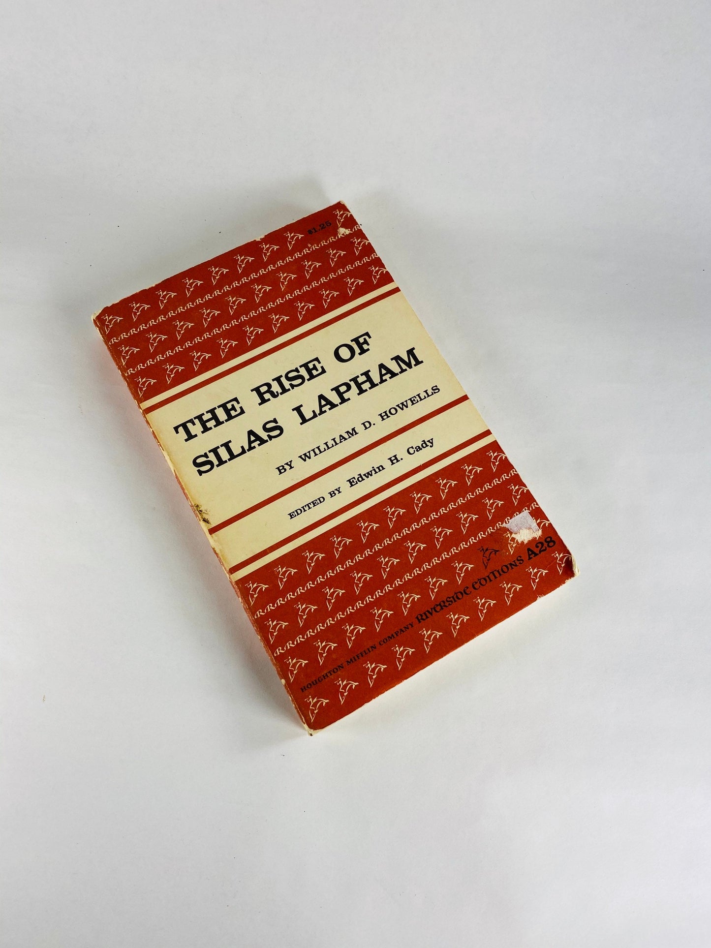 1957 Rise of Silas Lapham by William Howells Vintage Riverside paperback book about a self-made millionaire in Boston during the Gilded Age