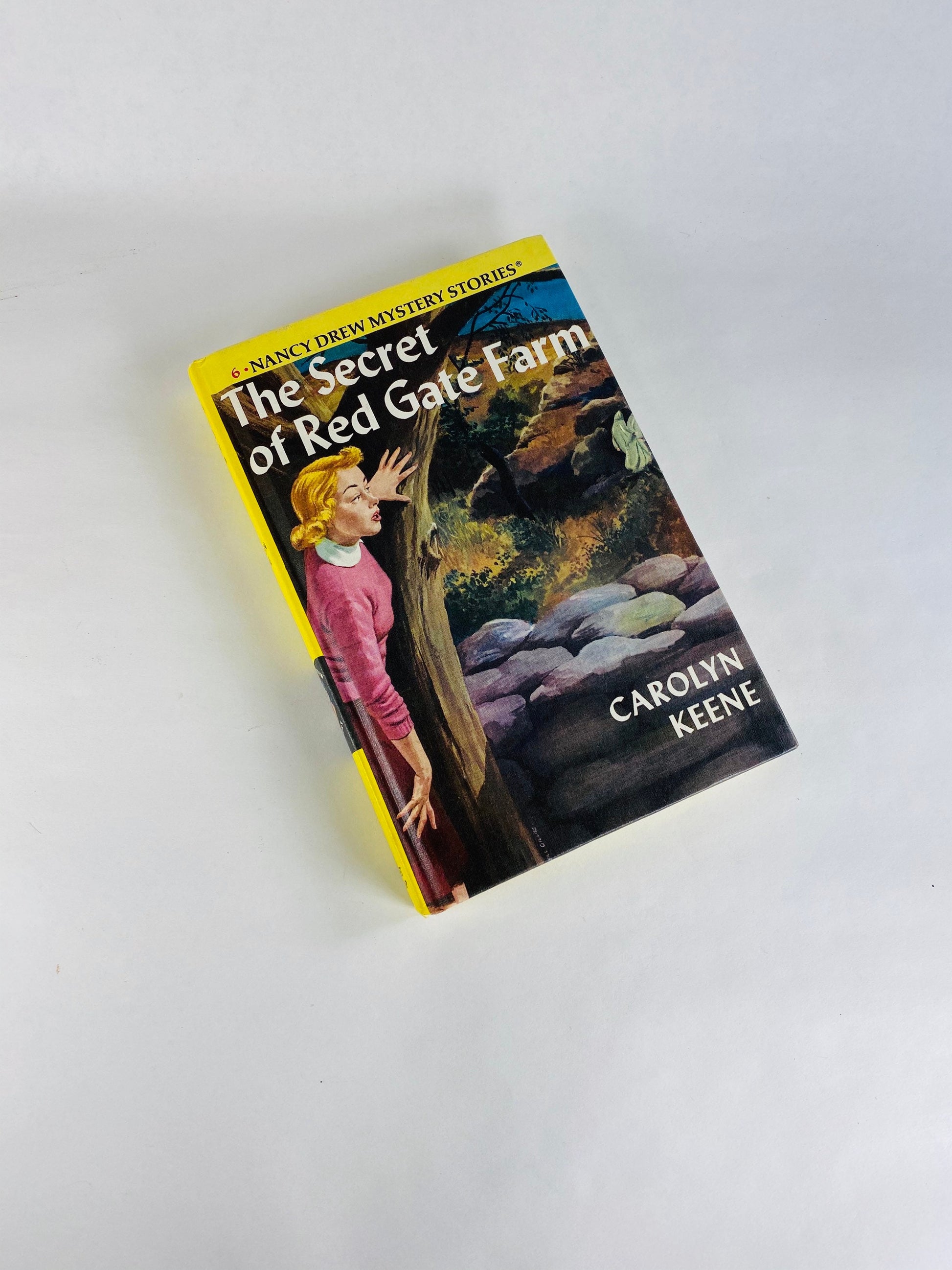 1970 Nancy Drew Mystery Carolyn Keene Vintage books with b&w endpapers. Forgotten City Red Gate Farm Clue Diary Hidden Staircase 99 Larkspur