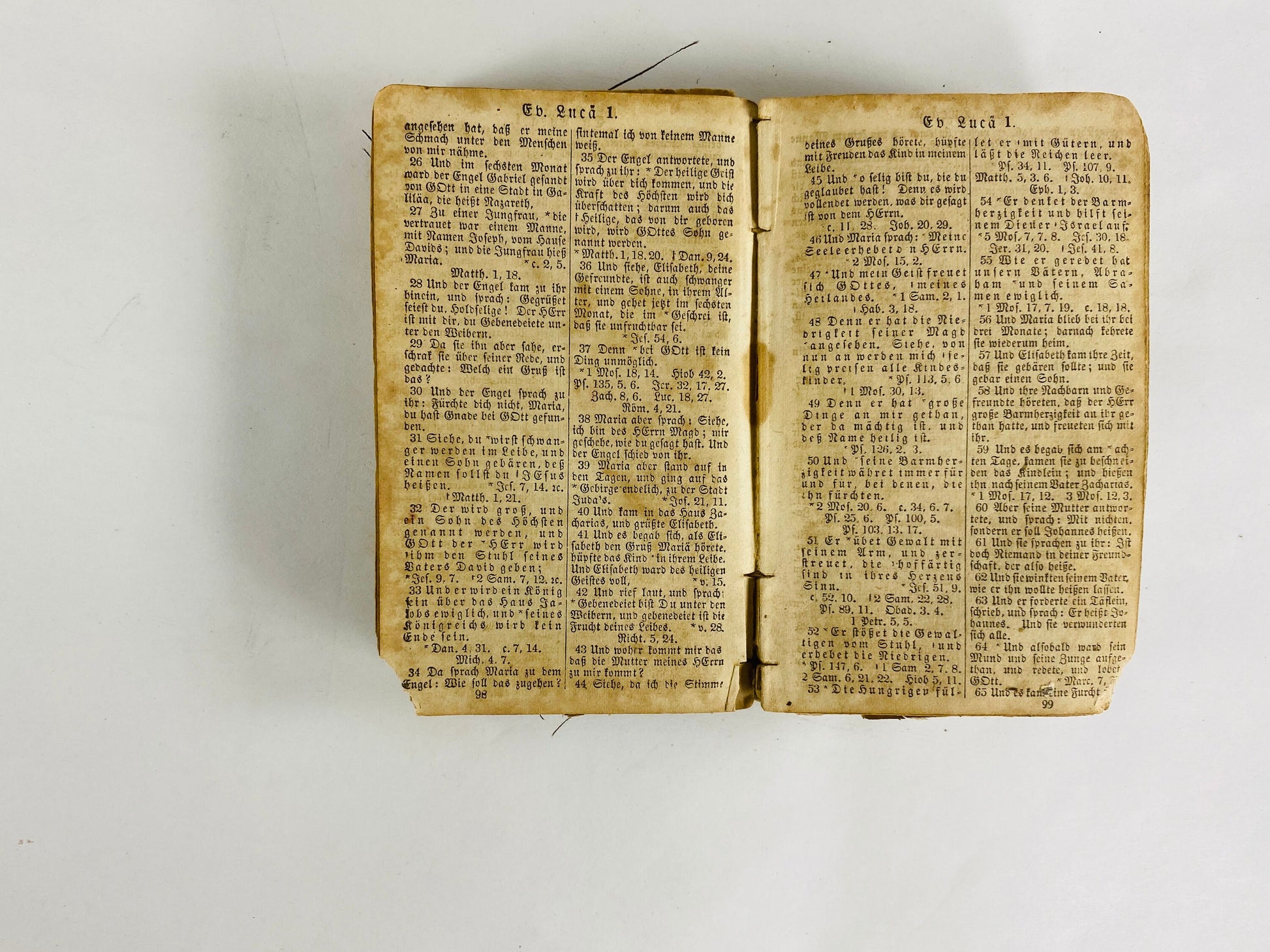 1866 American German New Testament antique leather pocket bible 19th Century Christian Small Religious Book post Civil War