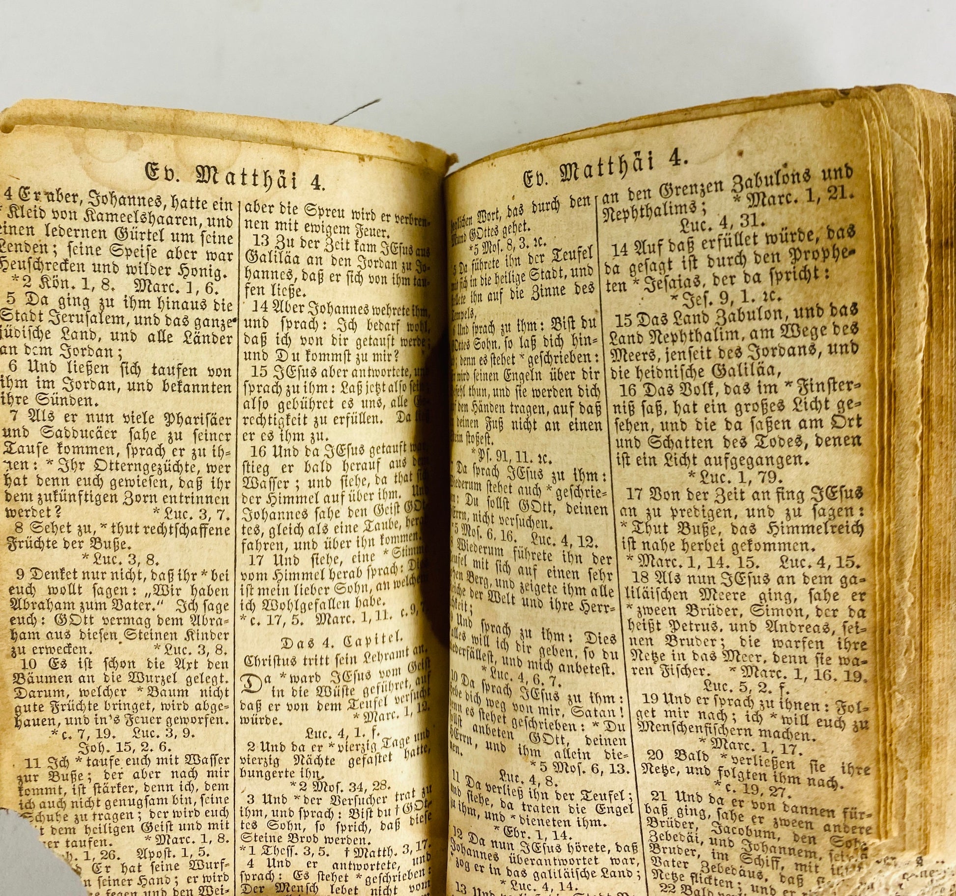 1866 American German New Testament antique leather pocket bible 19th Century Christian Small Religious Book post Civil War