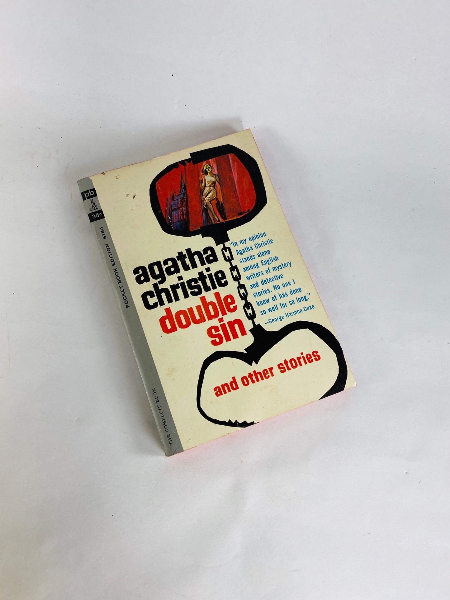 Vintage Agatha Christie paperback book. EARLY murder mystery crime Double Sin Mysterious Affair Hickory Death on Nile Mystery Blue Train