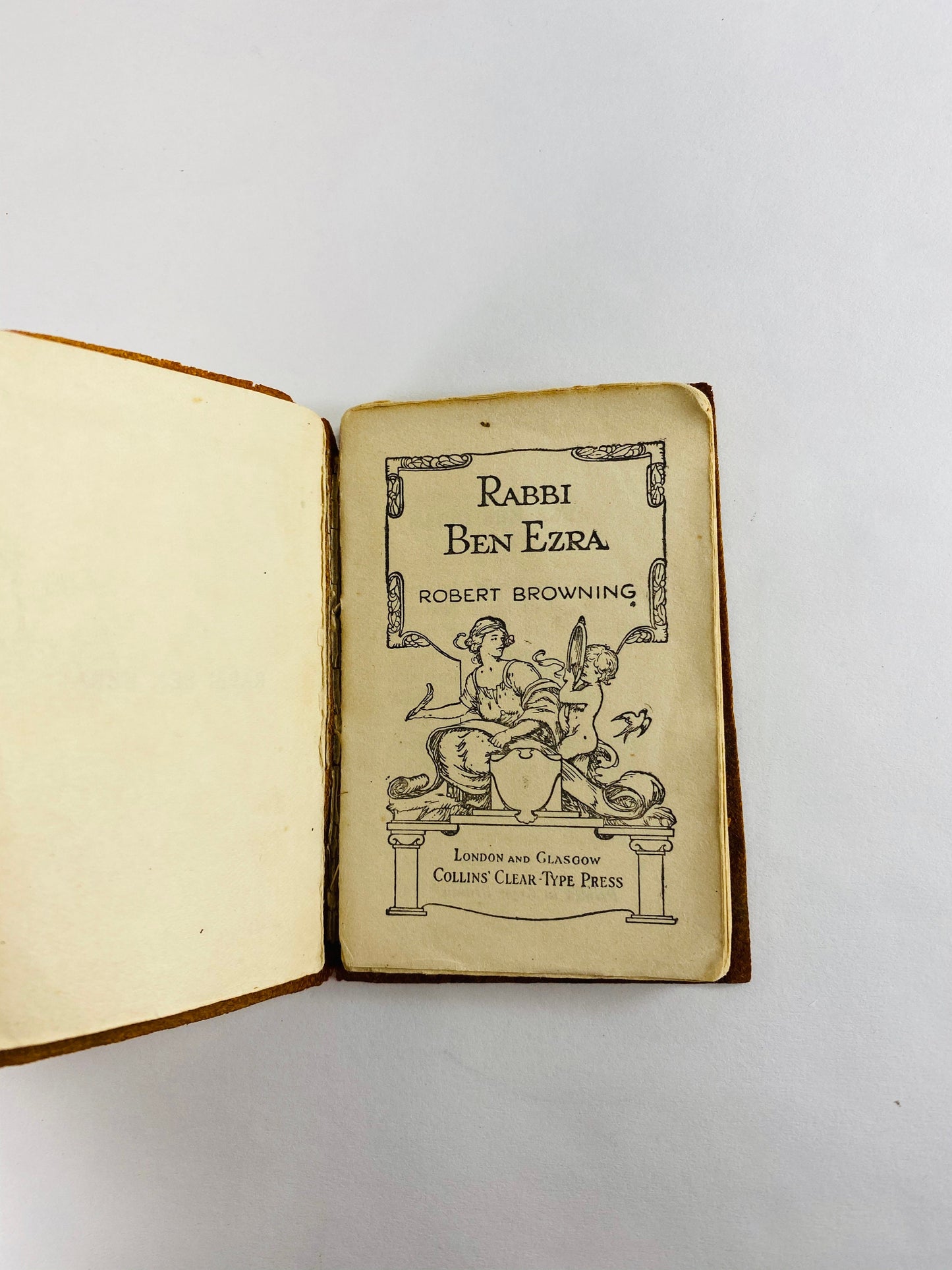 1888 Antique 19th century miniature poetry book by Robert Browning, Rabbi Ben Ezra "Grow old along with me! The best is yet to be"