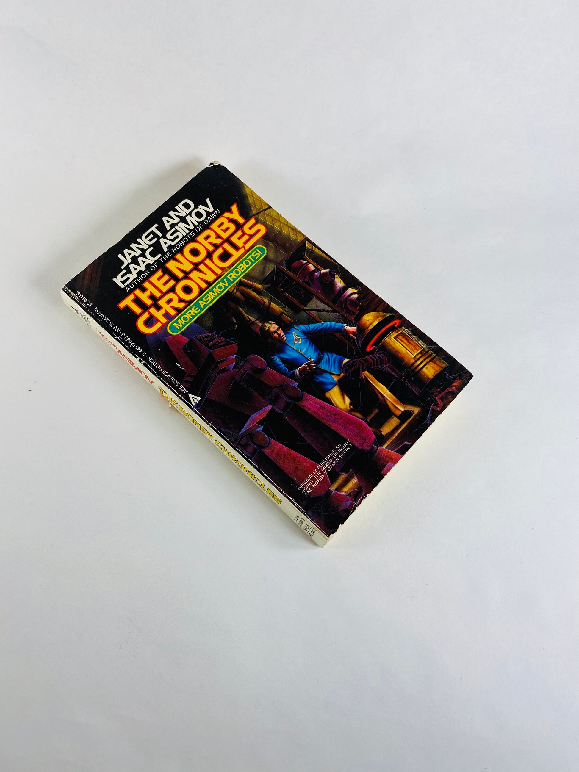 Norby Chronicles vintage paperback book by Isaac Asimov circa 1986. Science fiction teen tween at home reading collectible