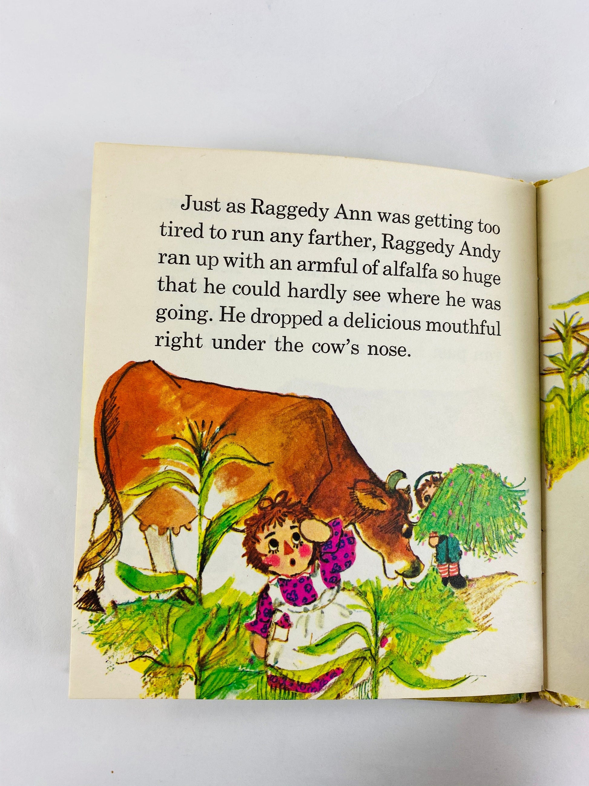 Raggedy Ann and Andy on the Farm FIRST EDITION vintage Whitman Little Golden Book circa 1975