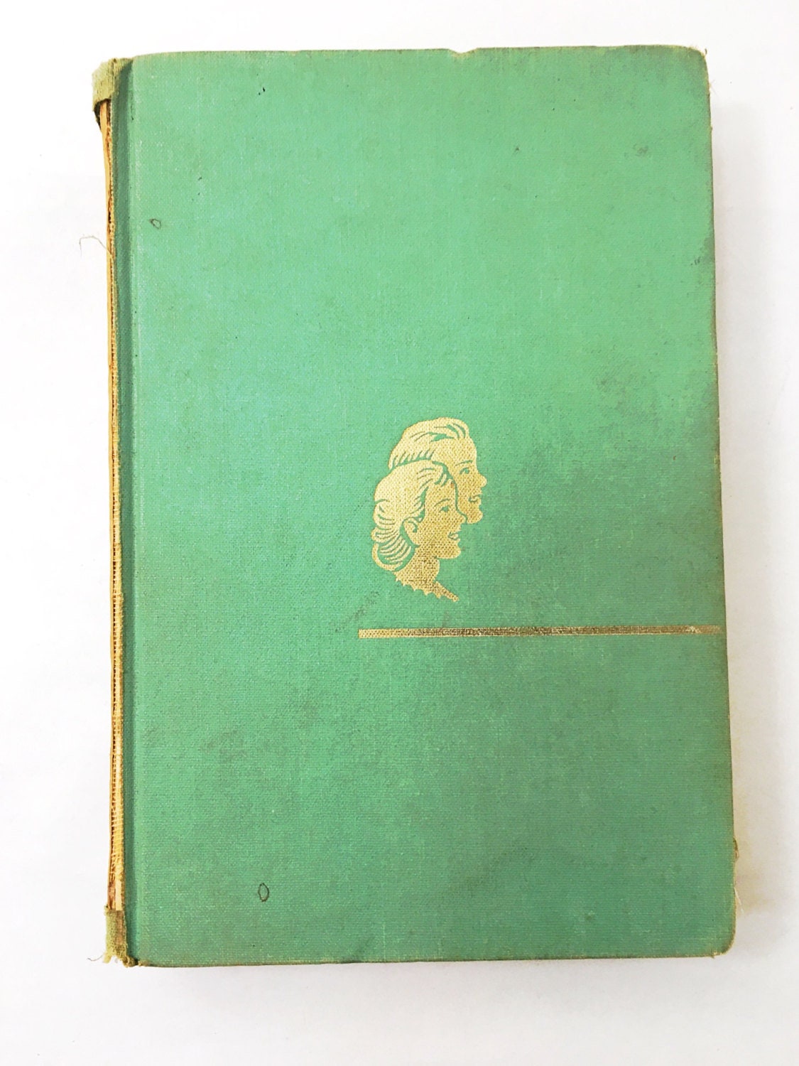 1961 Adventures of Tom Sawyer vintage book by Mark Twain Samuel Clemens green bookshelf decor Christmas stocking stuffer