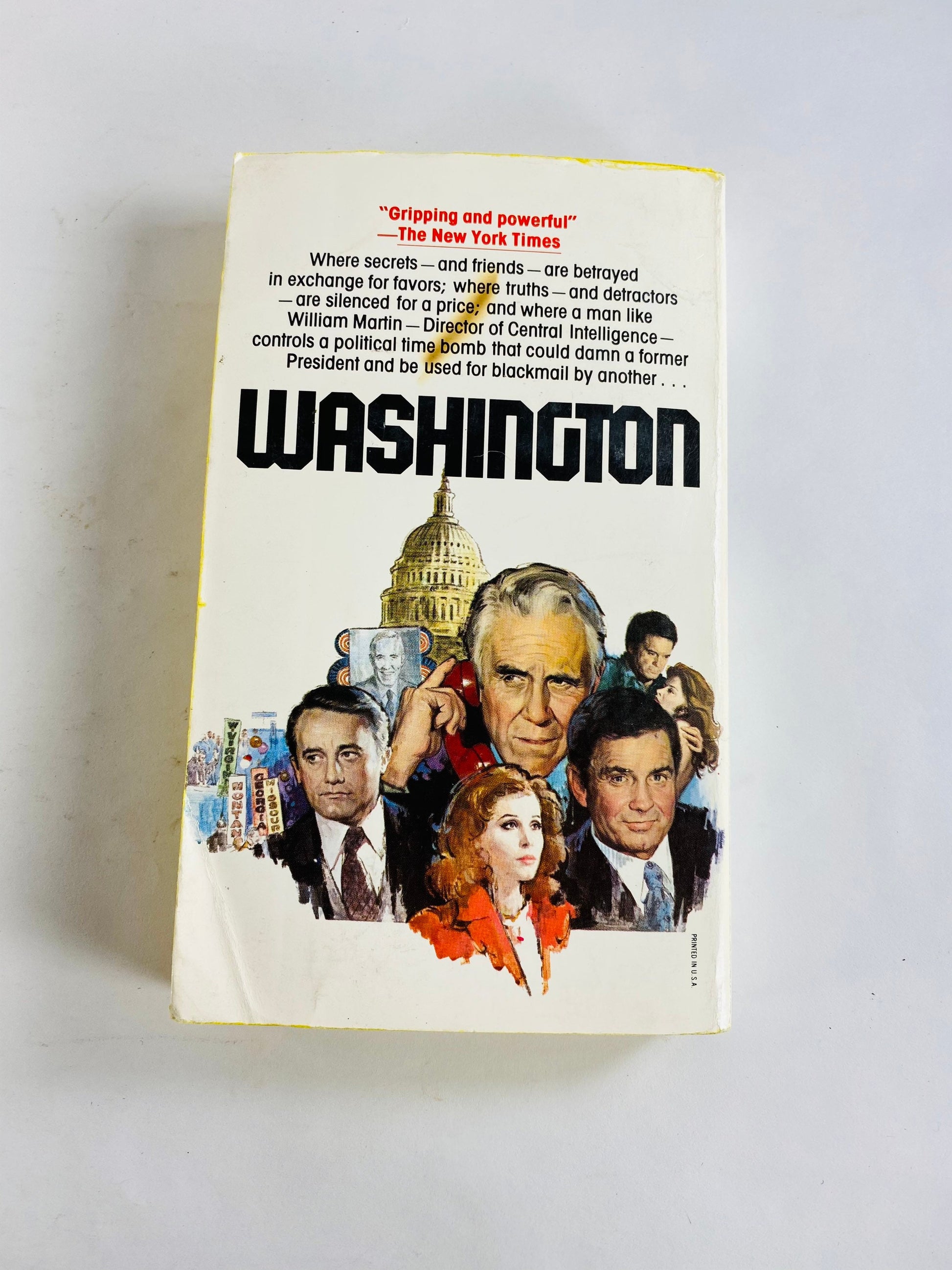 Washington Behind Closed Doors vintage paperback book by John Ehrlichman circa 1977 about DC behind the scenes. Loosely based on Watergate