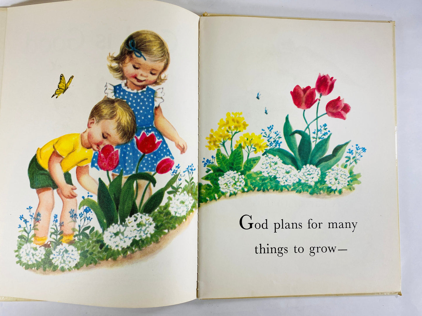 God is Good. Rand McNally vintage children's book circa 1960. Baby shower, newborn nursery. Mary Murray Dorothy Grider Mary Alice Jones