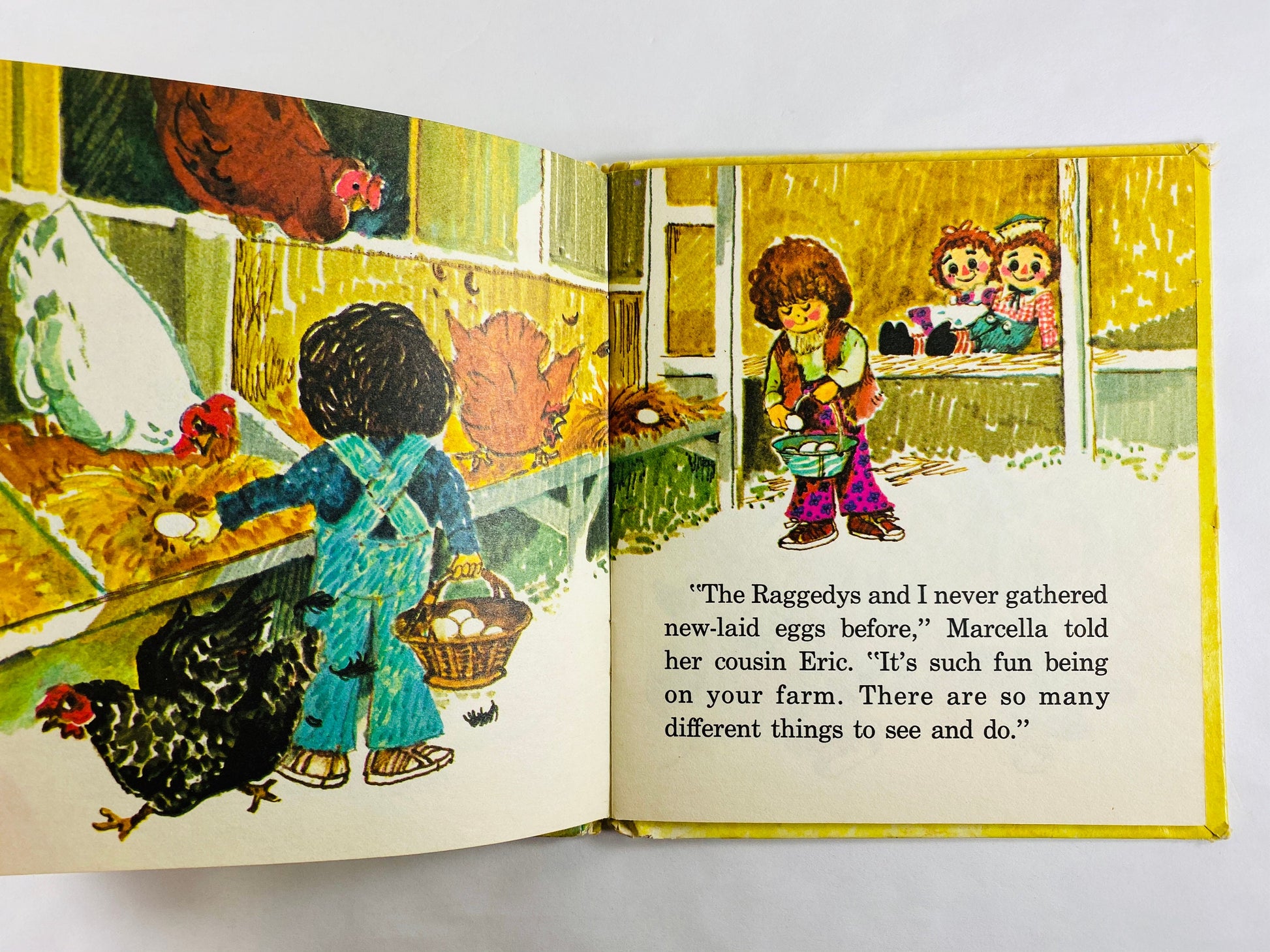 Raggedy Ann and Andy on the Farm FIRST EDITION vintage Whitman Little Golden Book circa 1975