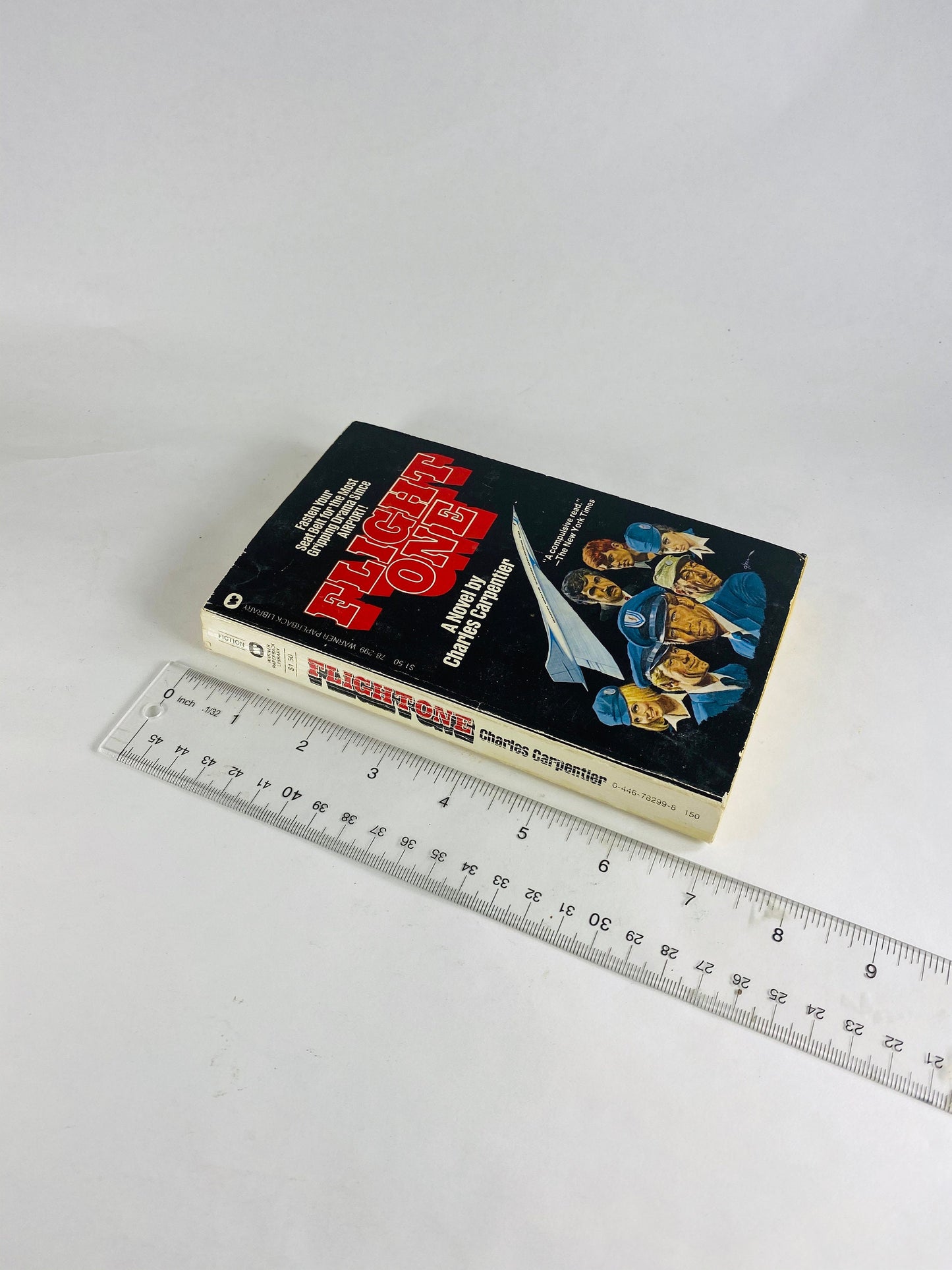 1974 Flight One by Charles Carpentier chilling vintage paperback book of a supersonic flight threatened with a terrorist plot.