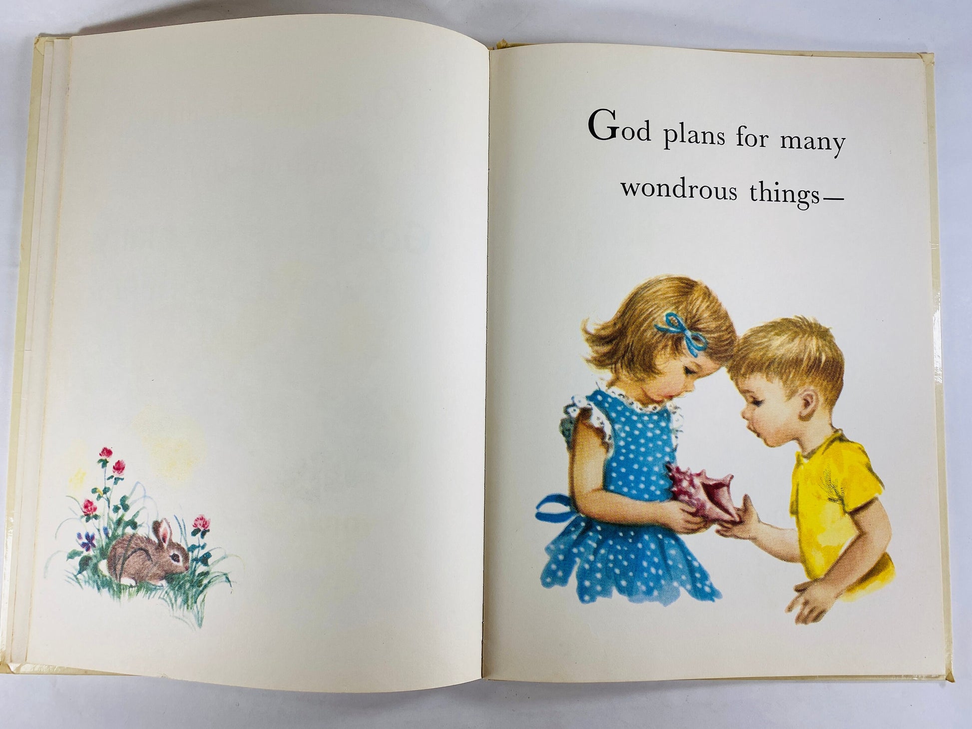 God is Good. Rand McNally vintage children's book circa 1960. Baby shower, newborn nursery. Mary Murray Dorothy Grider Mary Alice Jones