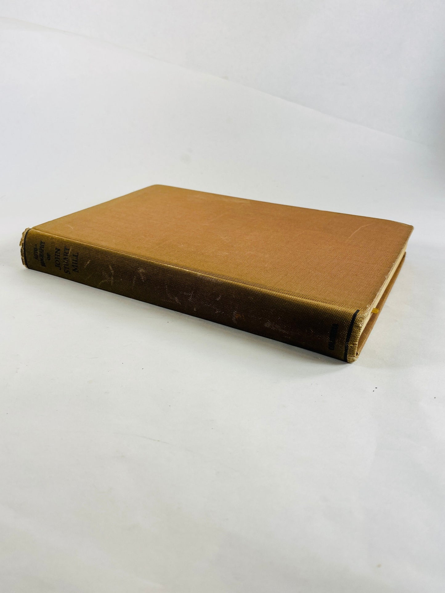 John Stuart Mill Autobiography vintage book circa 1924 Oxford Press Utilitarianism society and government philosophy.