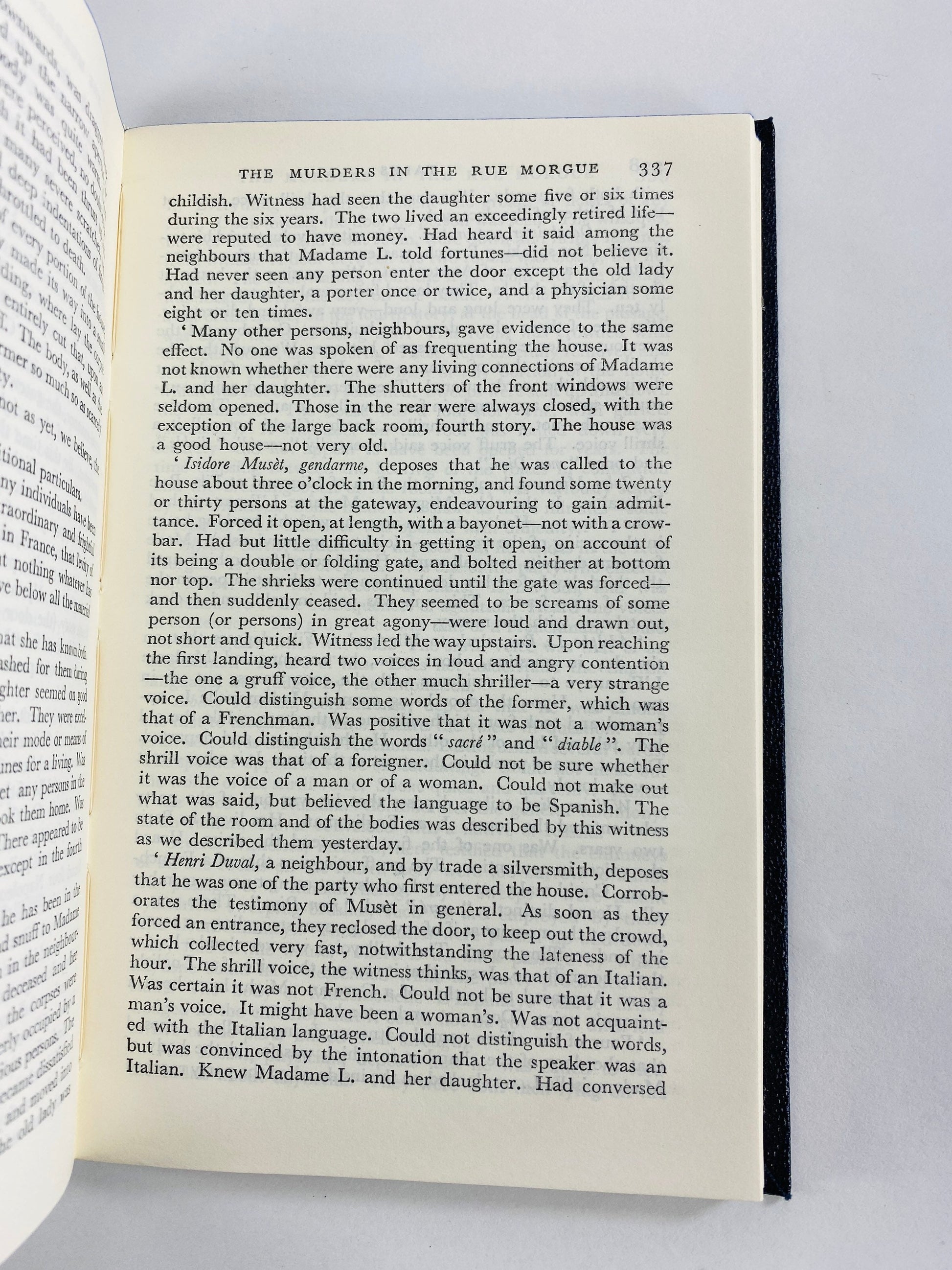 Edgar Allan Poe vintage poetry book Christmas stocking stuffer gift small blue home decor housewarming gift circa 1961