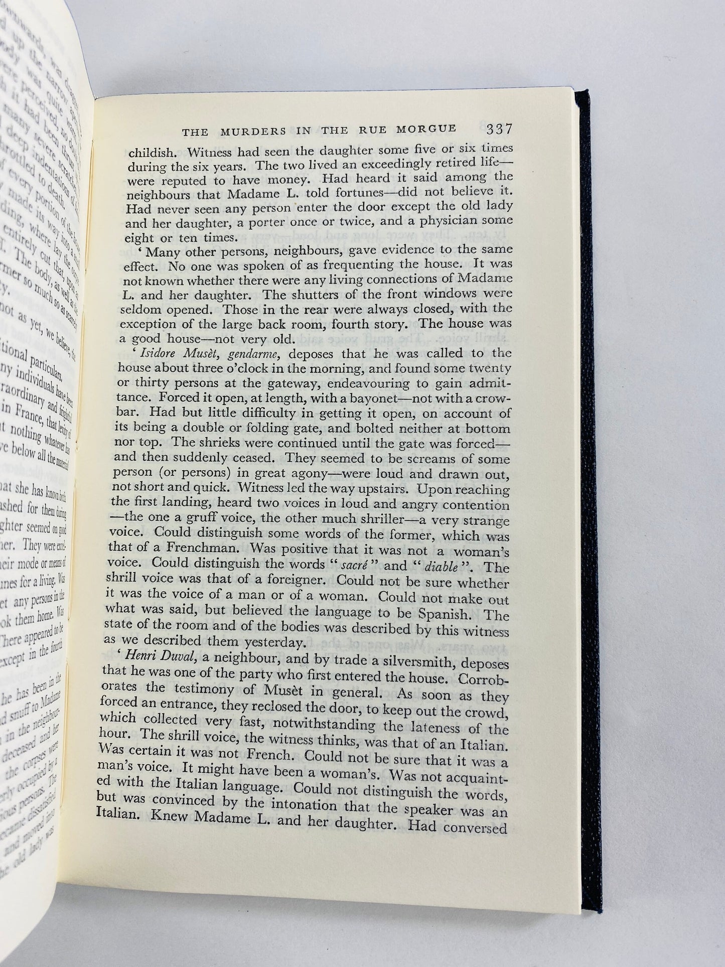 Edgar Allan Poe vintage poetry book Christmas stocking stuffer gift small blue home decor housewarming gift circa 1961