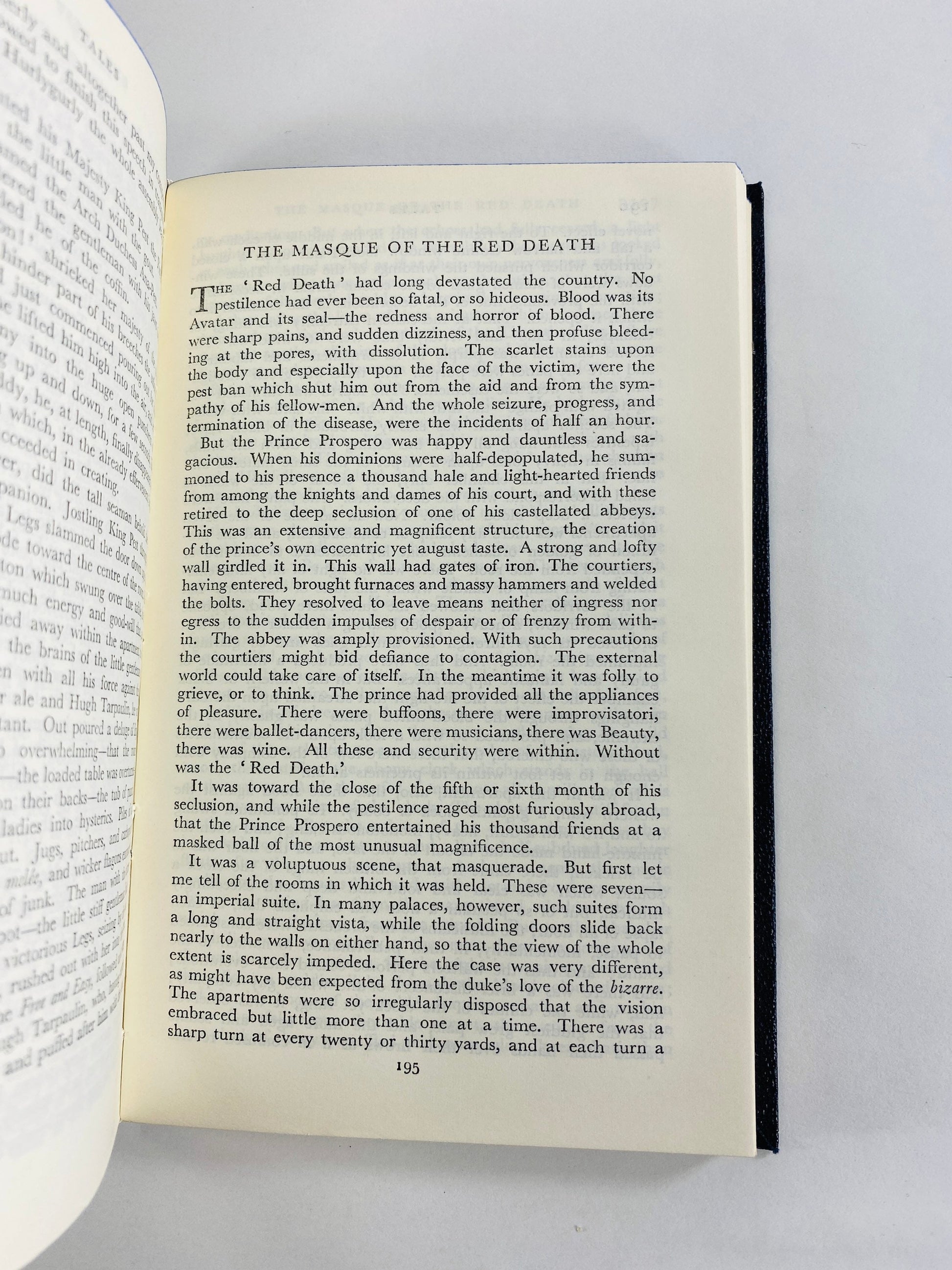 Edgar Allan Poe vintage poetry book Christmas stocking stuffer gift small blue home decor housewarming gift circa 1961