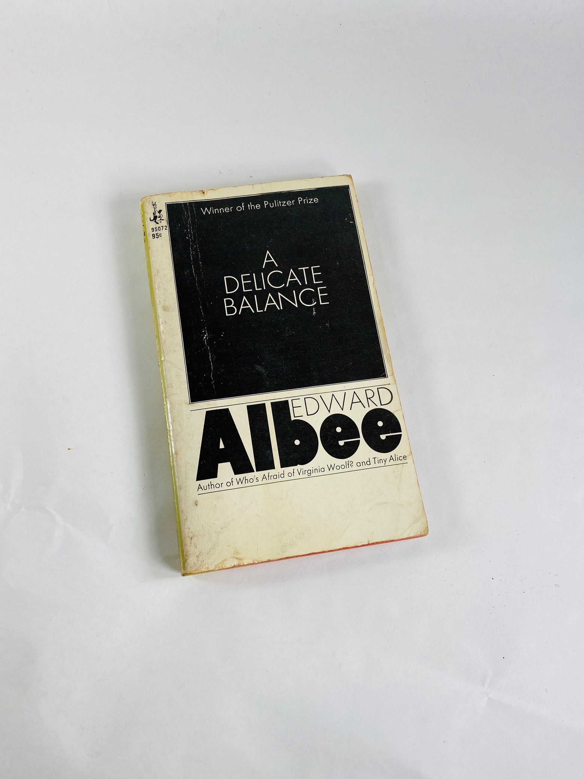 Delicate Balance by Edward Albee Vintage Pocket paperback book circa 1967 dedicated to John Steinbeck. Pulitzer Prize winning play