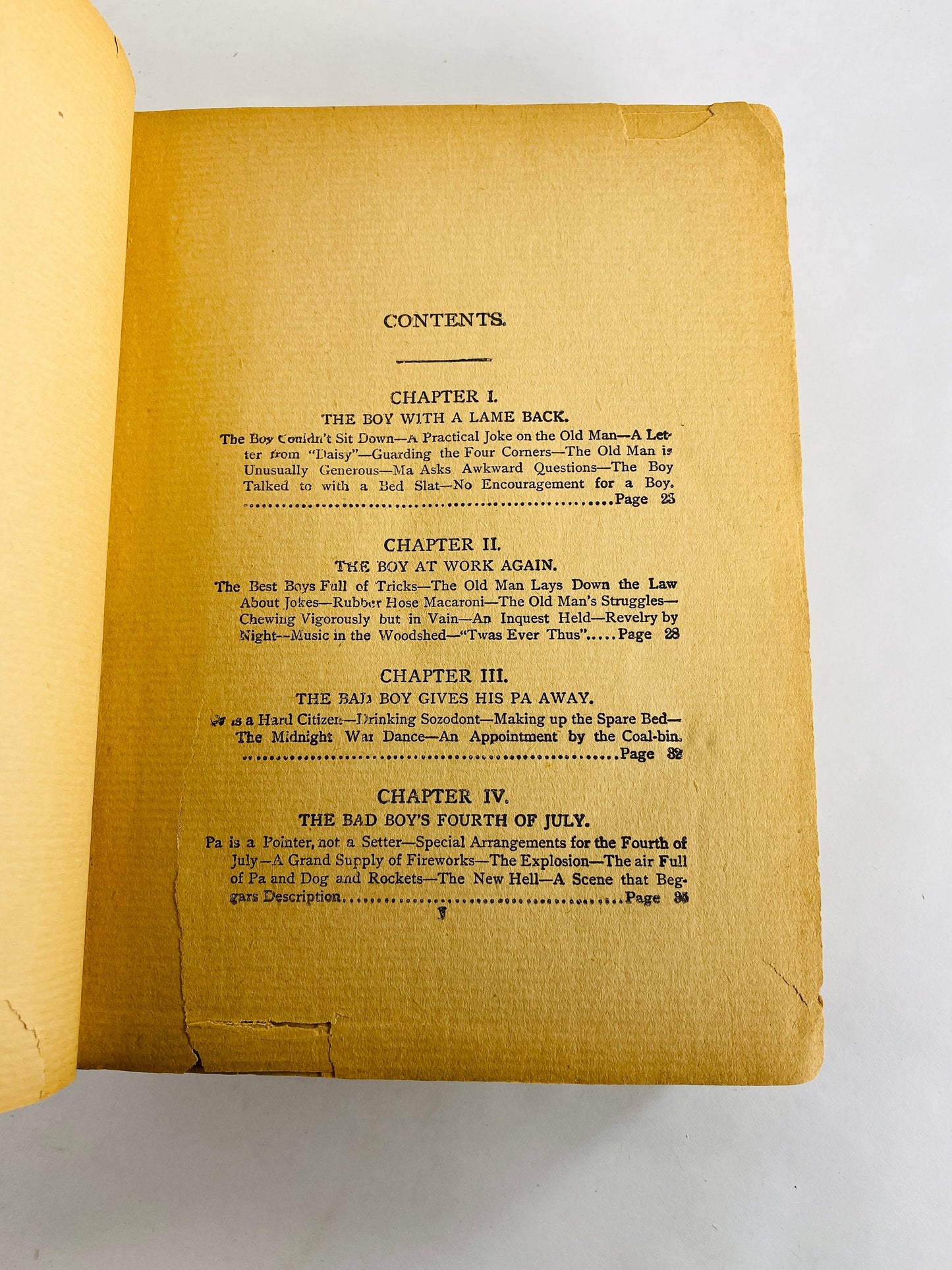 Basis for Huckleberry Finn Antique Peck's Bad Boy and his Pa by George Peck vintage book circa 1900 abou the mischievous prankster Red decor