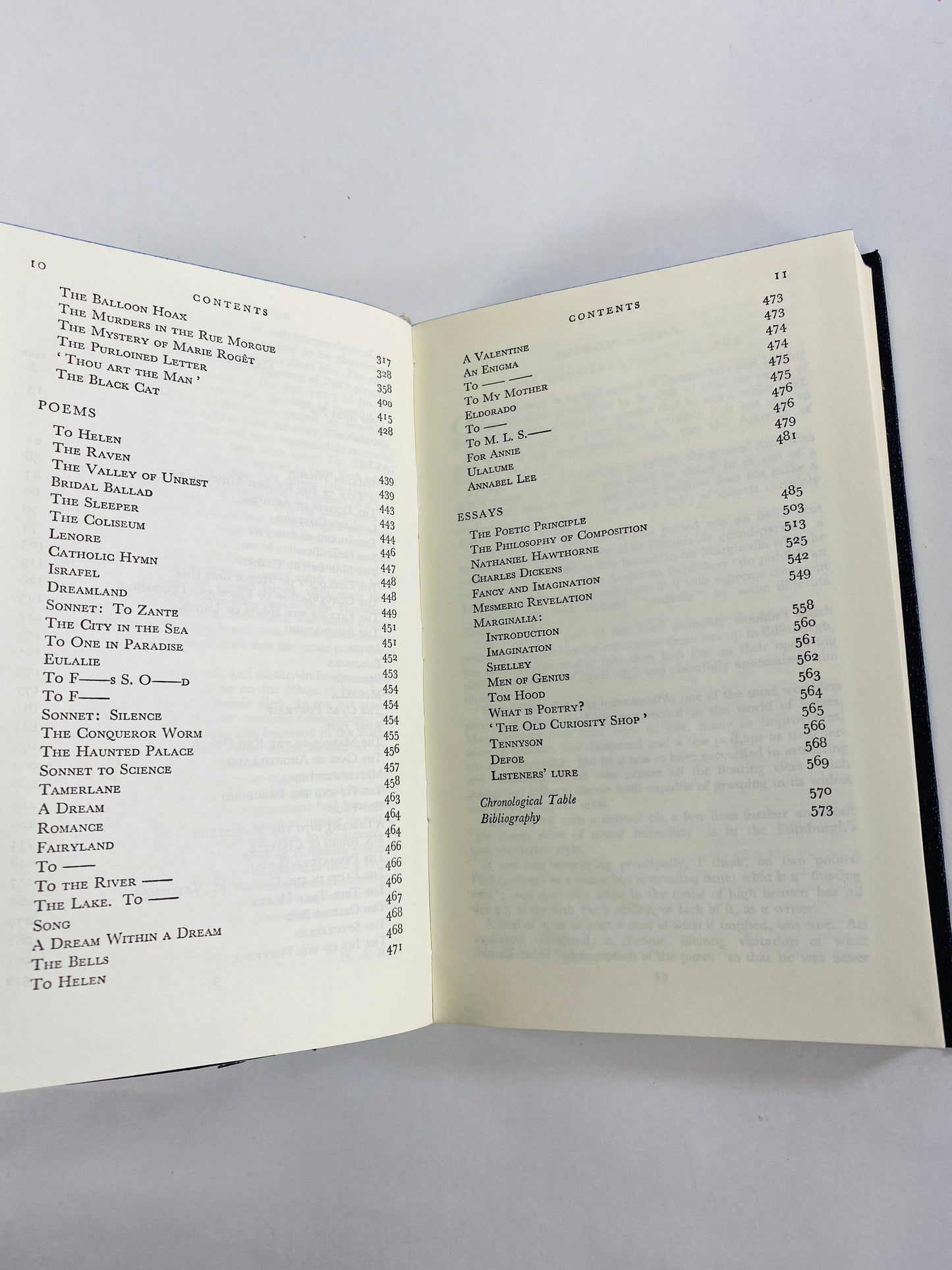 Edgar Allan Poe vintage poetry book Christmas stocking stuffer gift small blue home decor housewarming gift circa 1961