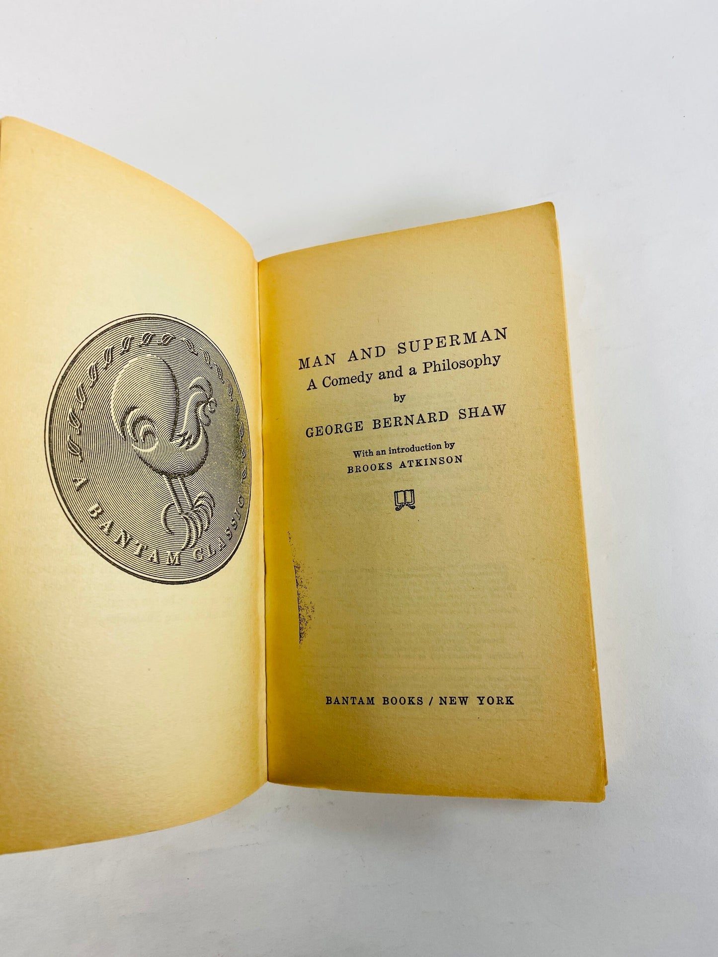Man and Superman George Bernard Shaw vintage paperback book circa 1963 about the new century’s intellectual inheritance.