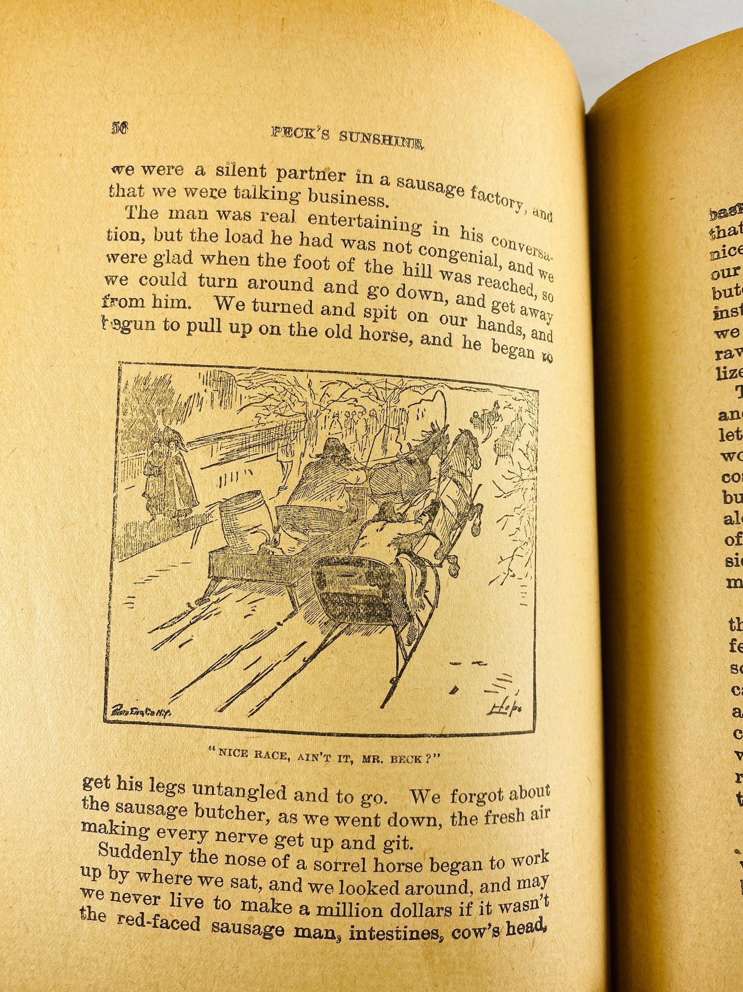 Basis for Huckleberry Finn Antique Peck's Bad Boy and his Pa by George Peck vintage book circa 1900 abou the mischievous prankster Red decor