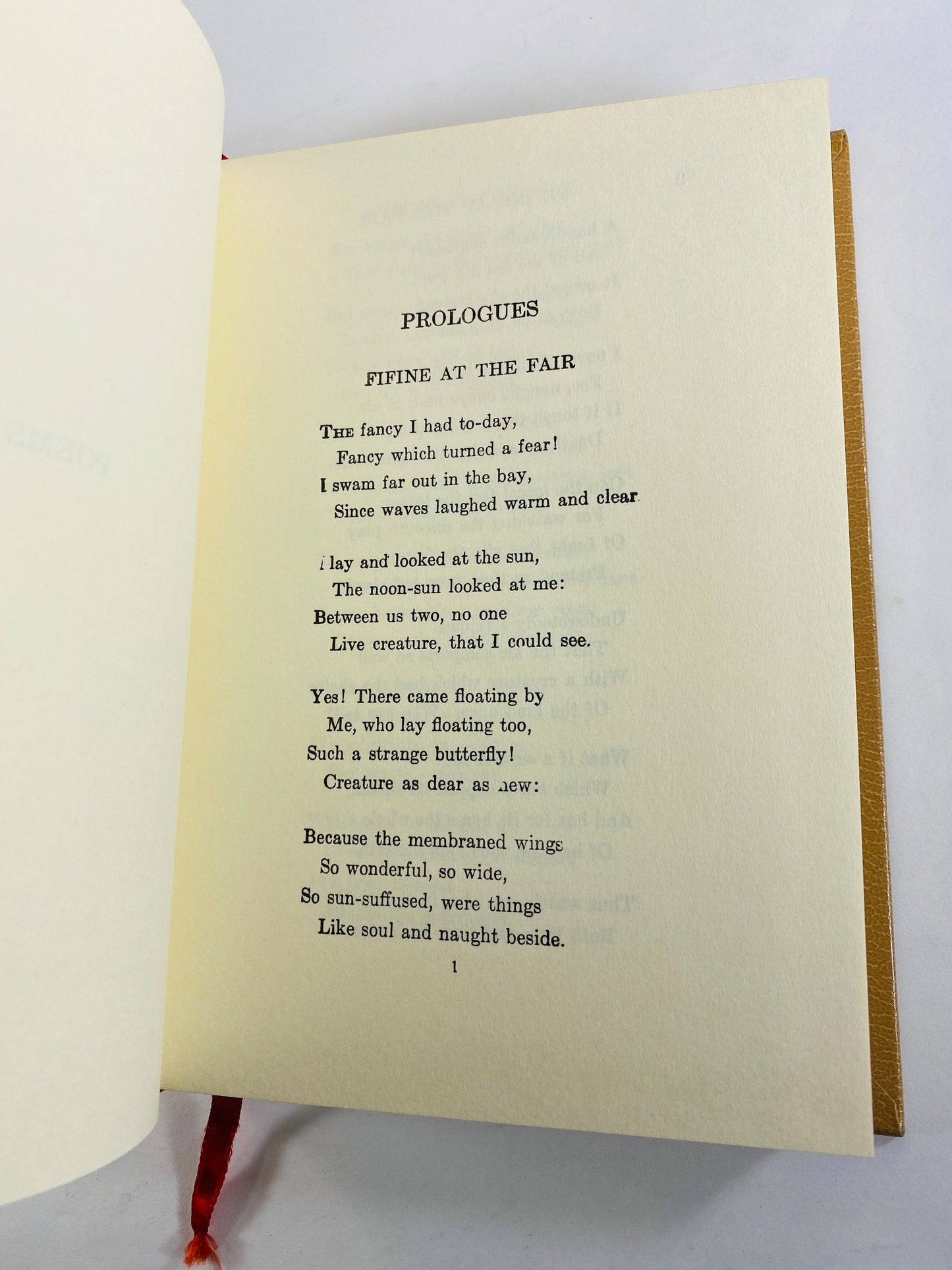 Poems of Robert Browning GORGEOUS beige and gold vintage book Poetry gift romance Walter J Black