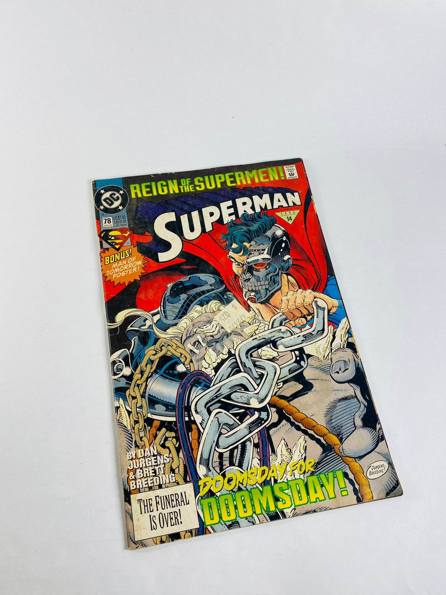 Death of Superman Reign of the Supermen Vintage DC Comic Book 687 22 501 78 Doomsday Truth & Justice Busting Out Born again