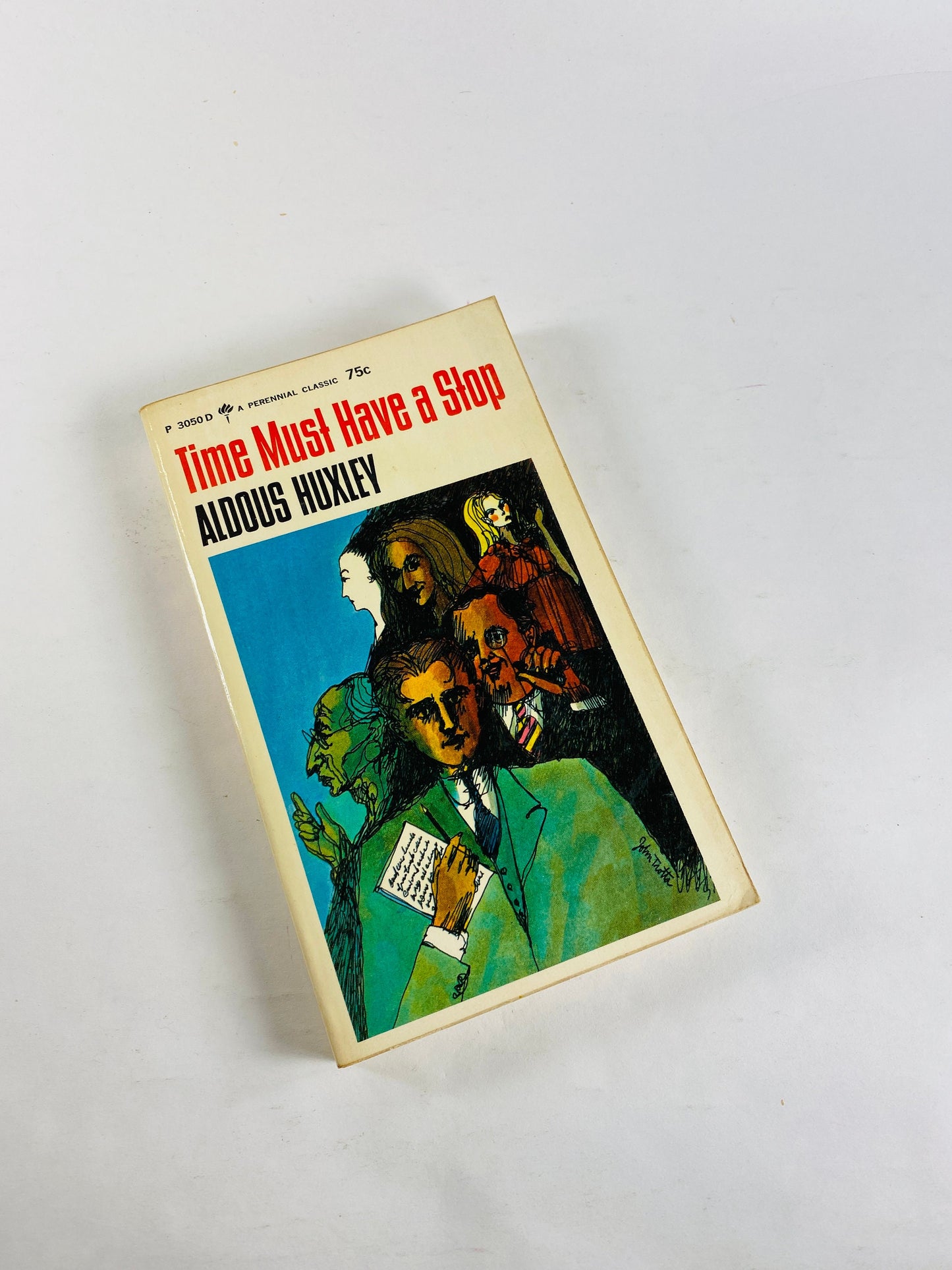 1960s Aldous Huxley vintage paperback book Antic Hay, Essays, Time Must Have a Stop parapsychology philosophy mysticism