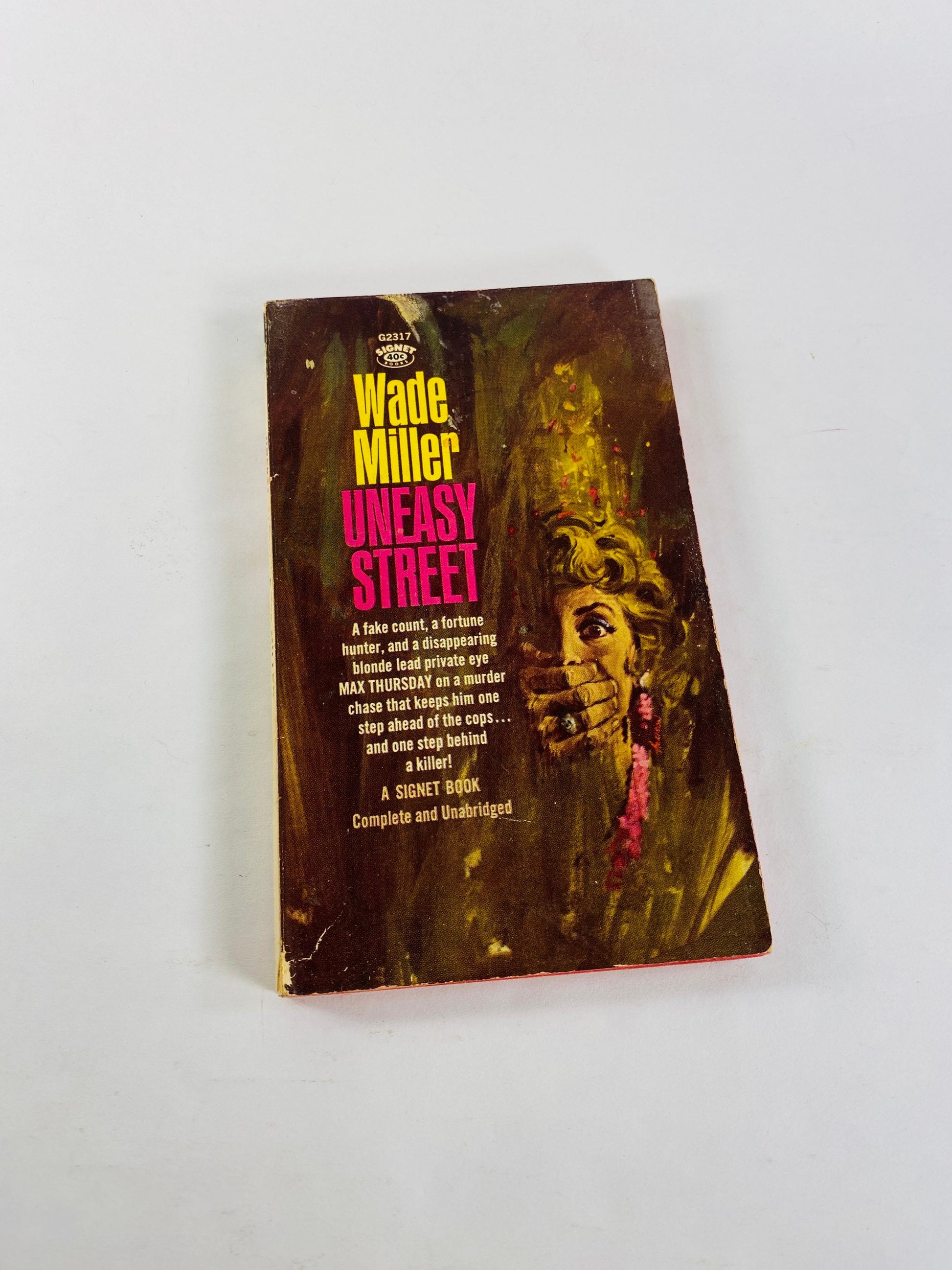 Vintage Wade Miller paperback book 1950s erotica smut murder mystery crime fiction pulp Fatal Step Uneasy Street Shoot to Kill Big Guy