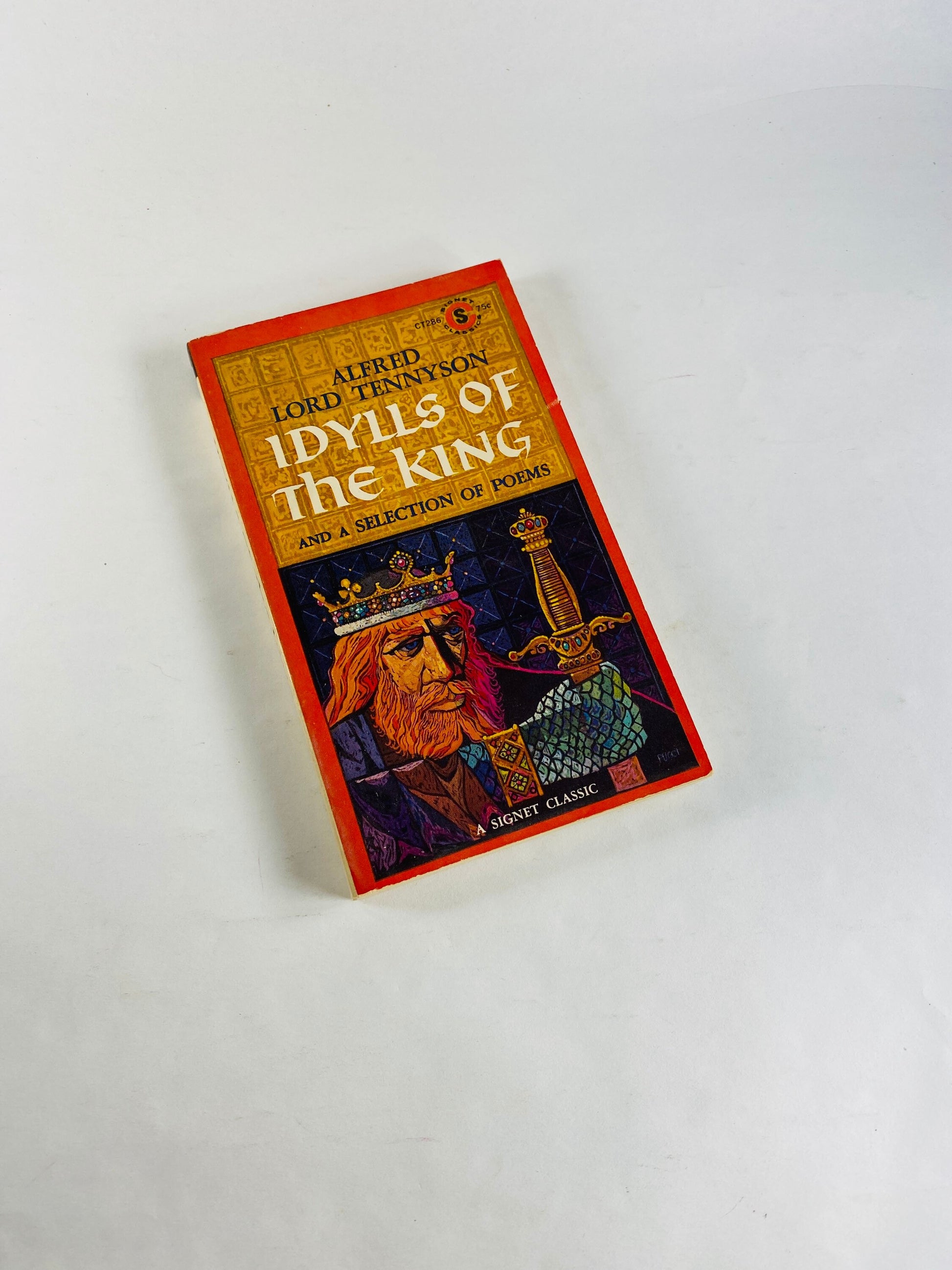 Tennyson's Idylls of the King vintage paperback book Legend of King Arthur, his knights, his love for Guinevere and her tragic betrayal.