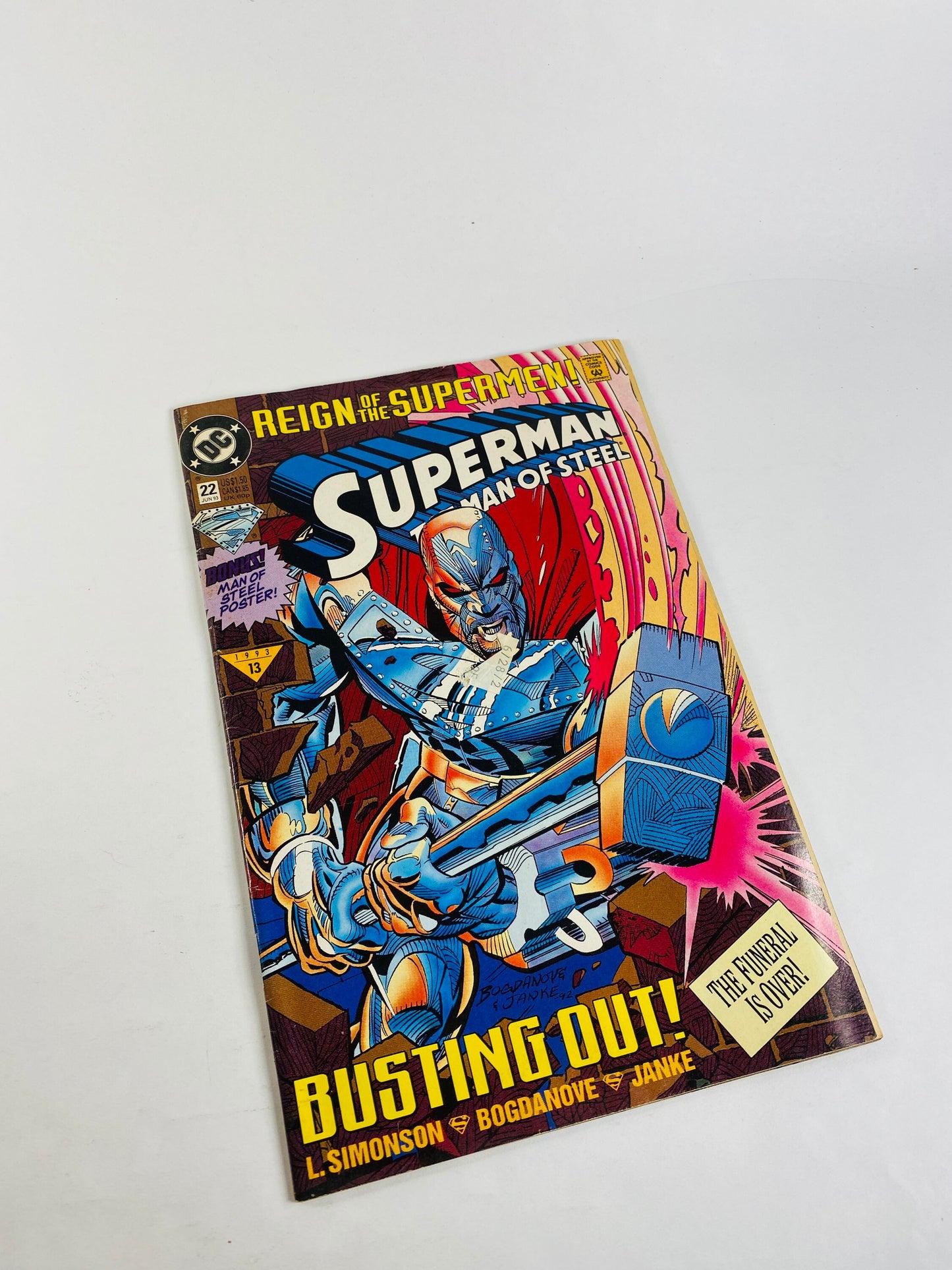 Death of Superman Reign of the Supermen Vintage DC Comic Book 687 22 501 78 Doomsday Truth & Justice Busting Out Born again