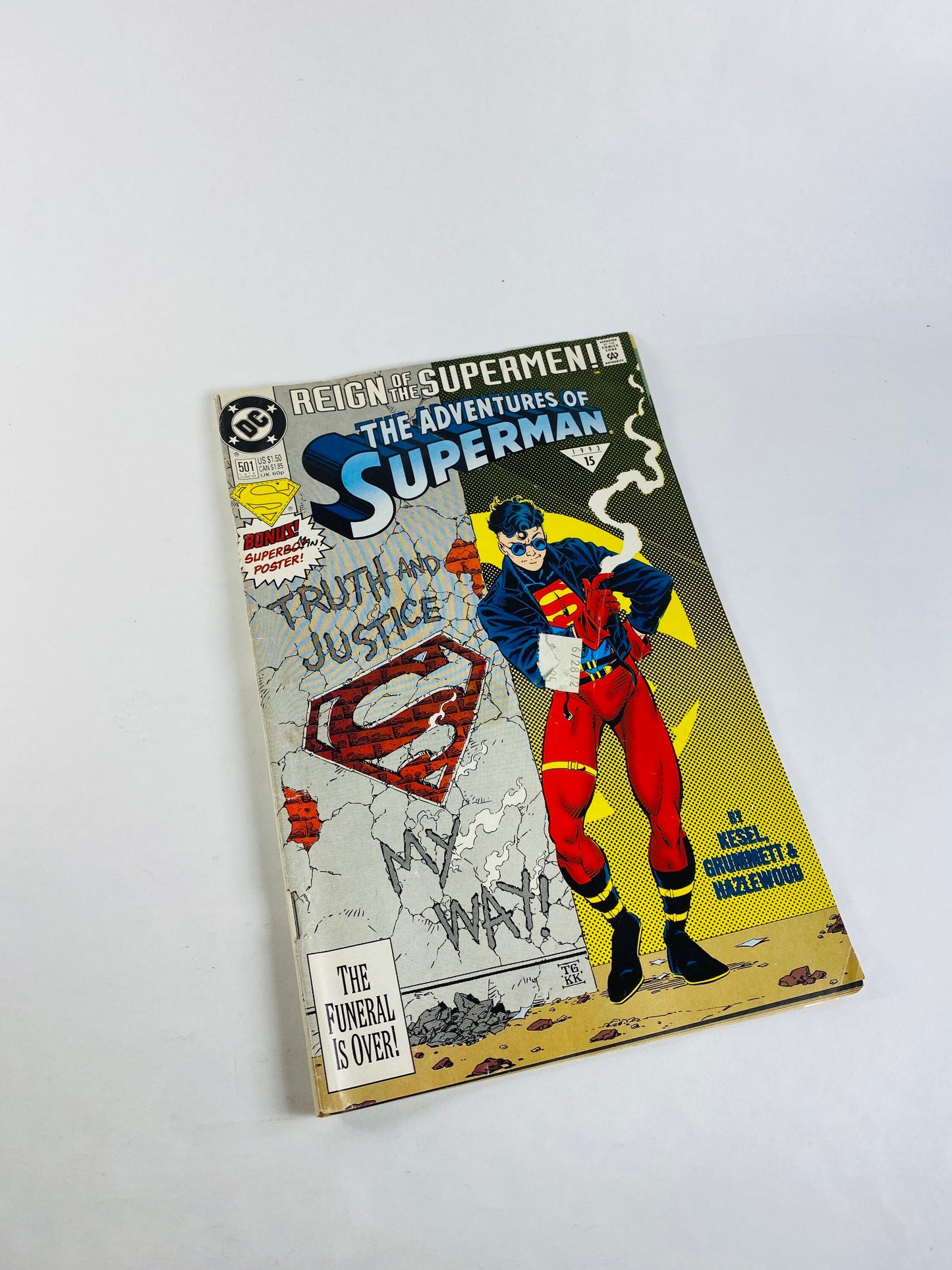 Death of Superman Reign of the Supermen Vintage DC Comic Book 687 22 501 78 Doomsday Truth & Justice Busting Out Born again