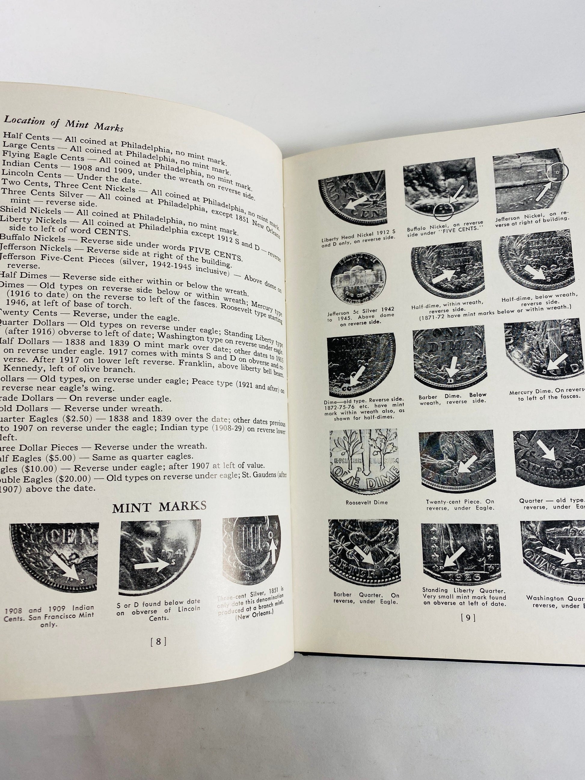 1967 Handbook of United States Coins with Premium List Numismatic vintage book collector reference History & distinguishing marks Yeoman