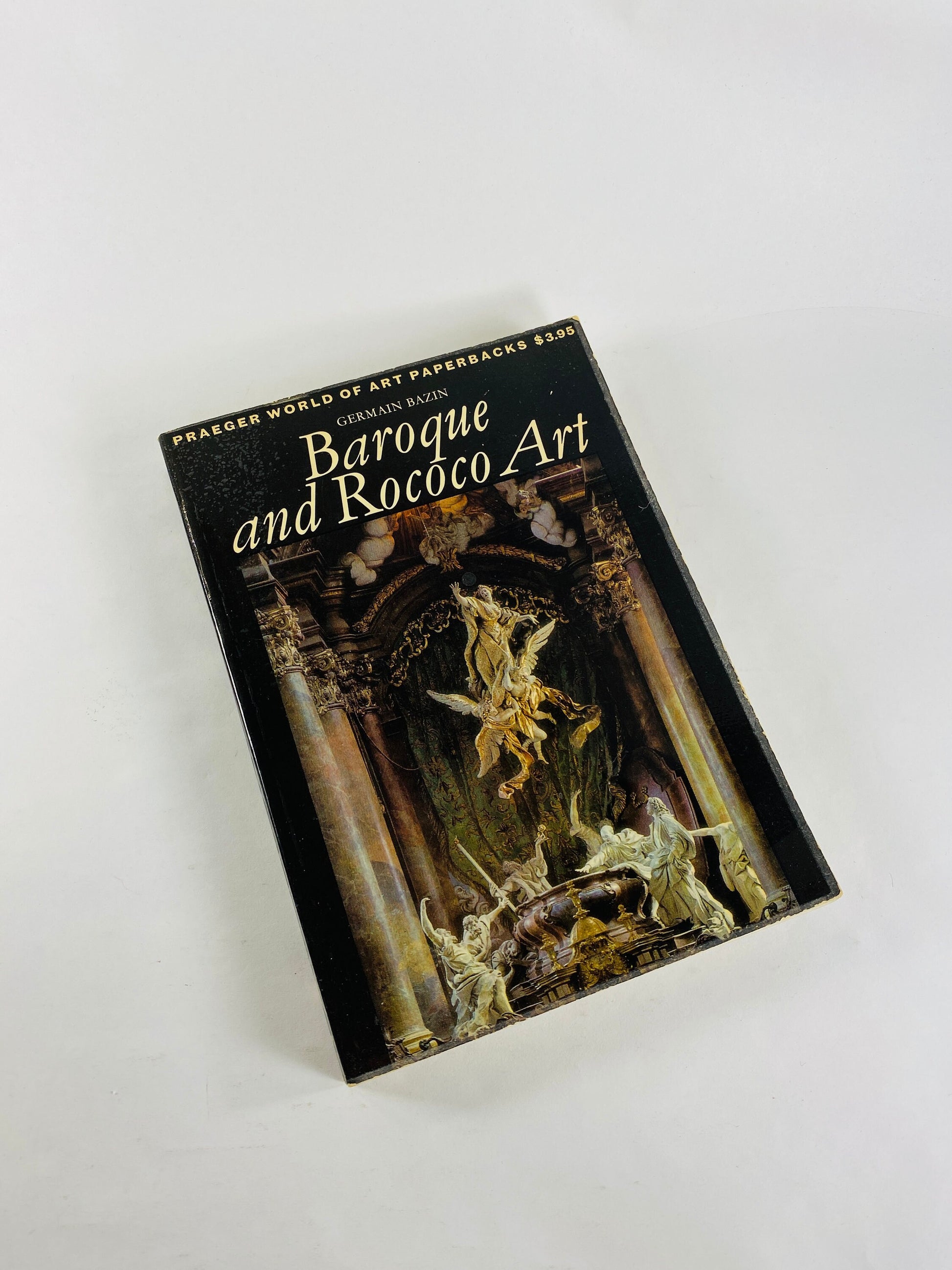 Baroque and Rococo vintage art paperback book by Germain Bazin circa 1964 about the ornamental and theatrical styles